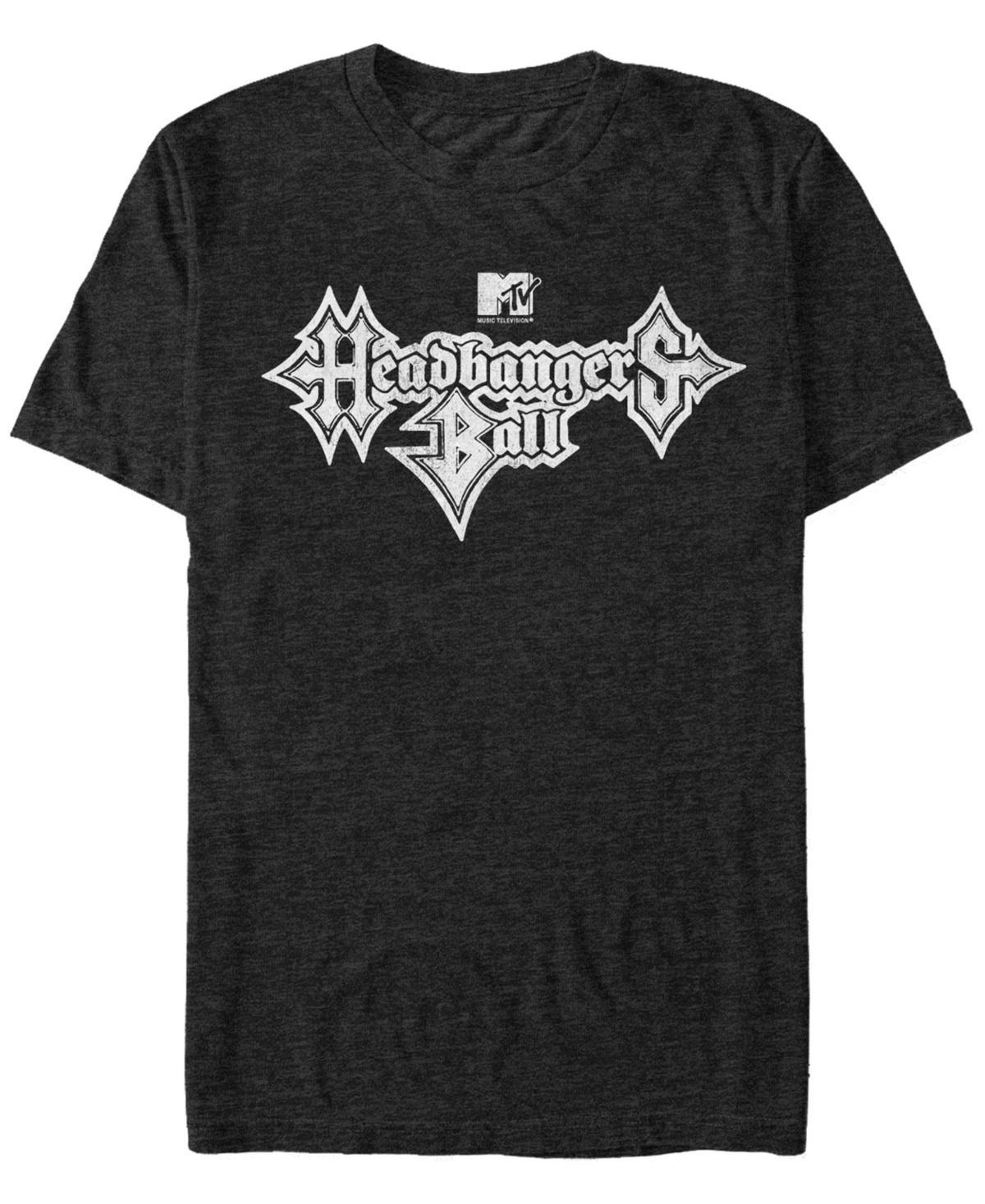 Men's MTV Headbangers Ball Outlined Logo Short Sleeve Tee, Size: XL, Black Product Image