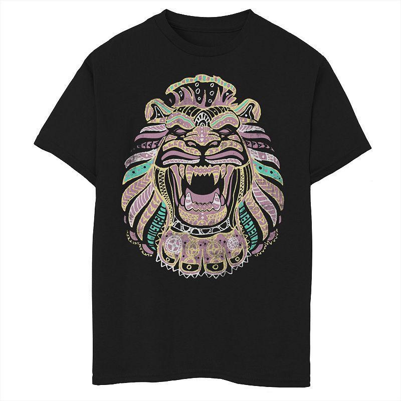 Men's Disney's Aladdin Live Action Lion Cave Line Art Tee, Size: Medium, Black Product Image