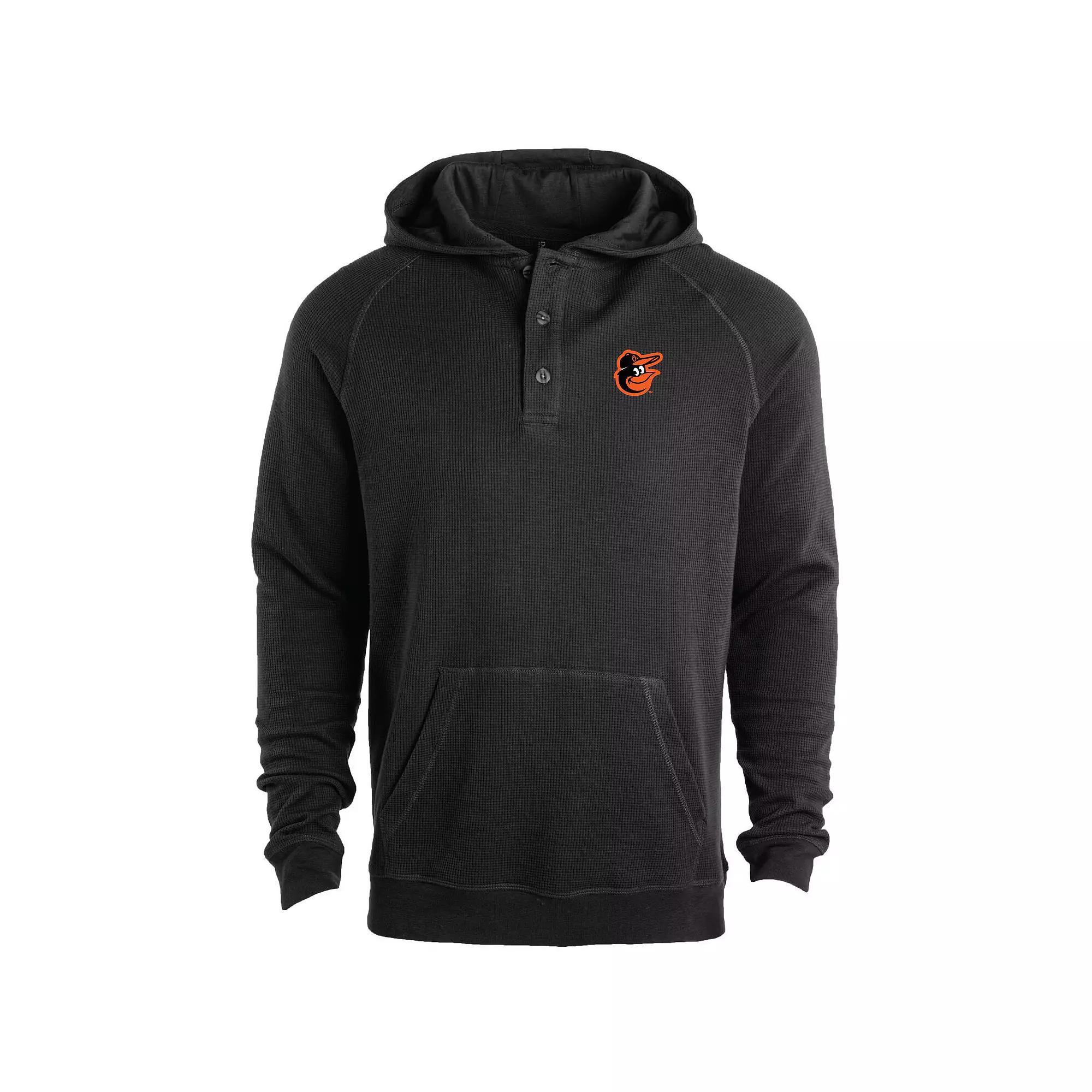 Men's Dunbrooke  Black Baltimore Orioles Montana Raglan Pullover Hoodie, Size: Small Product Image
