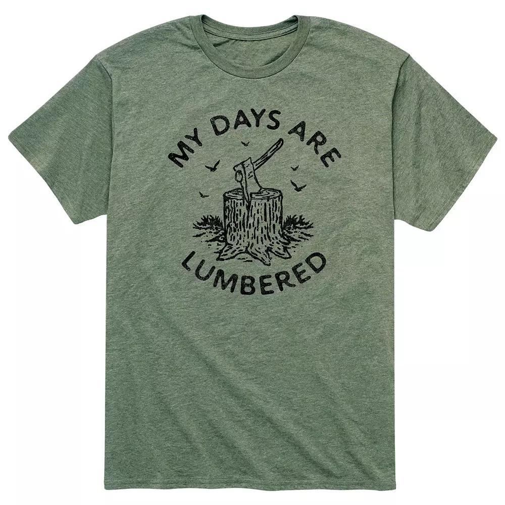 Men's My Days Are Lumbered Tee, Size: XL, Grey Military Green Product Image