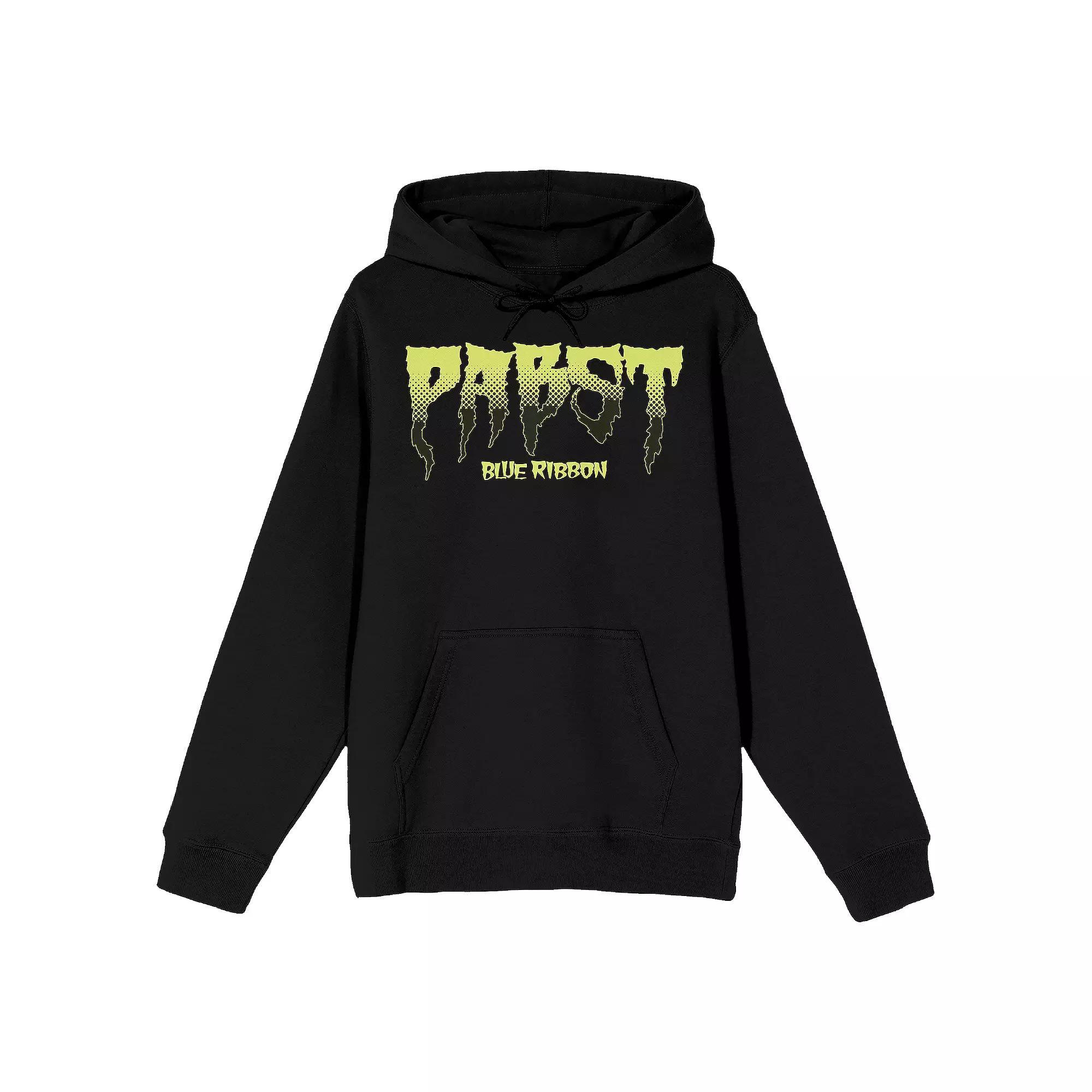Men's Pabst Blue Ribbon Spooky Graphic Hoodie, Size: Medium, Black Product Image
