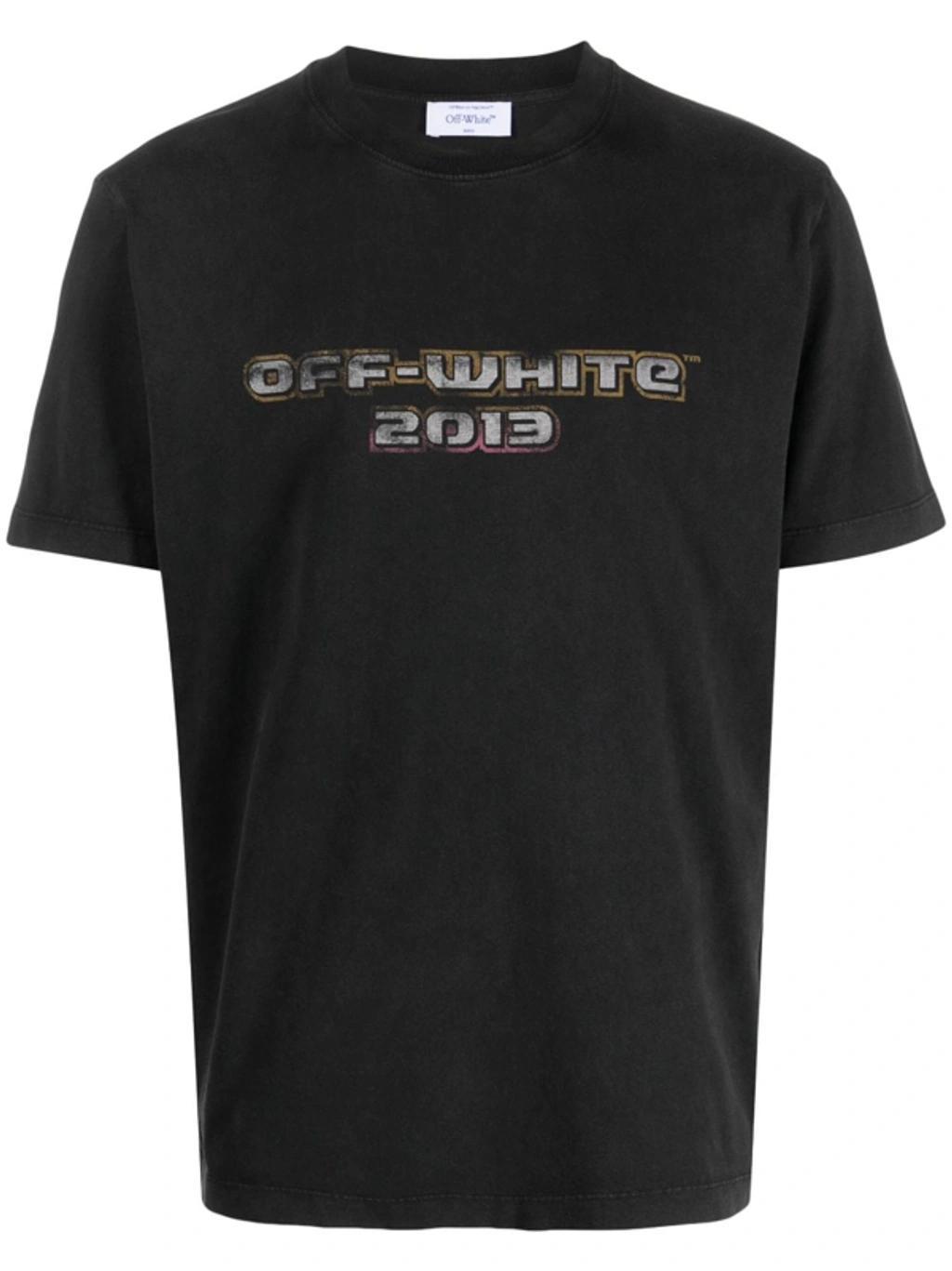 OFF-WHITE Off White™ Black Crew Neck T Shirt With Print Product Image