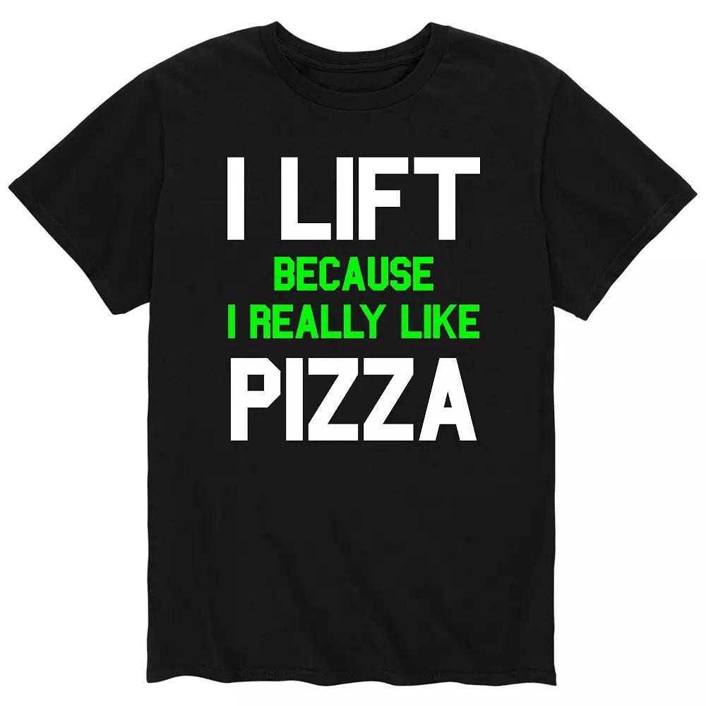 Mens I Lift Because Pizza Tee Product Image