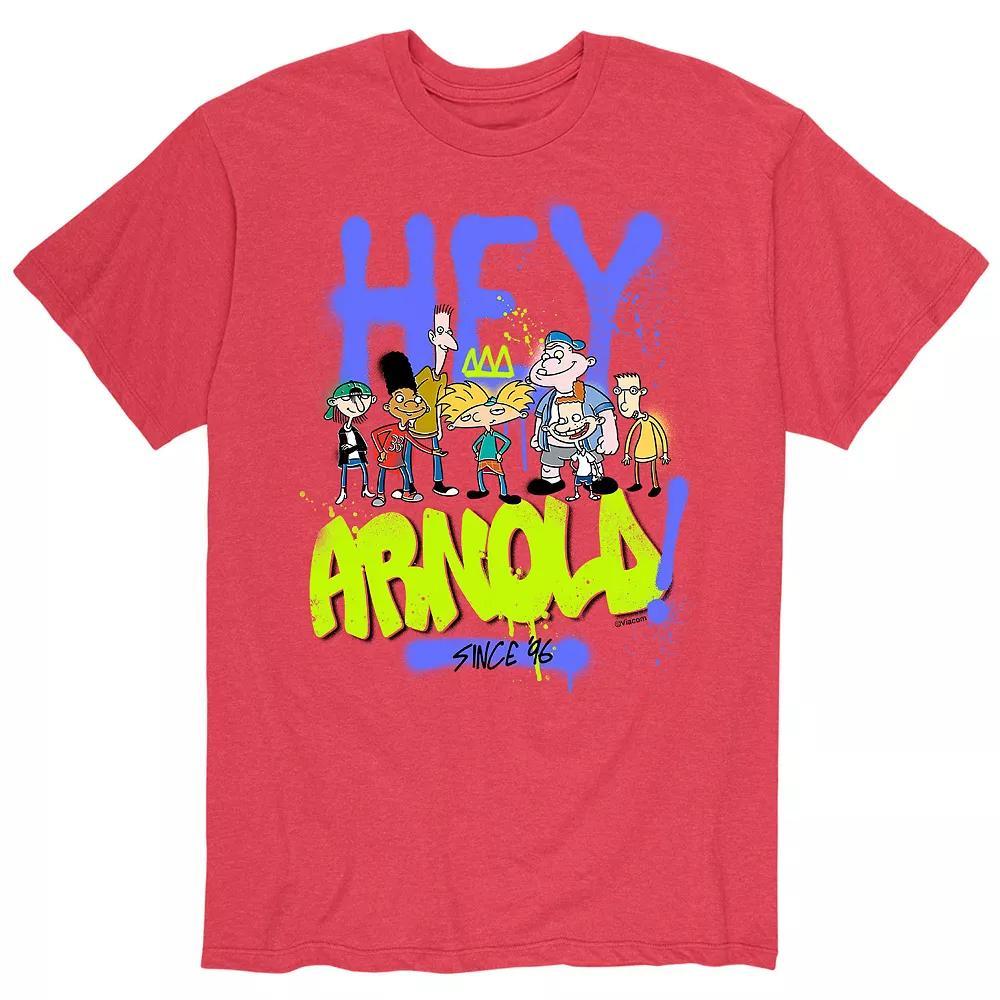 Mens Hey Arnold! Purple Spray Paint Tee Product Image