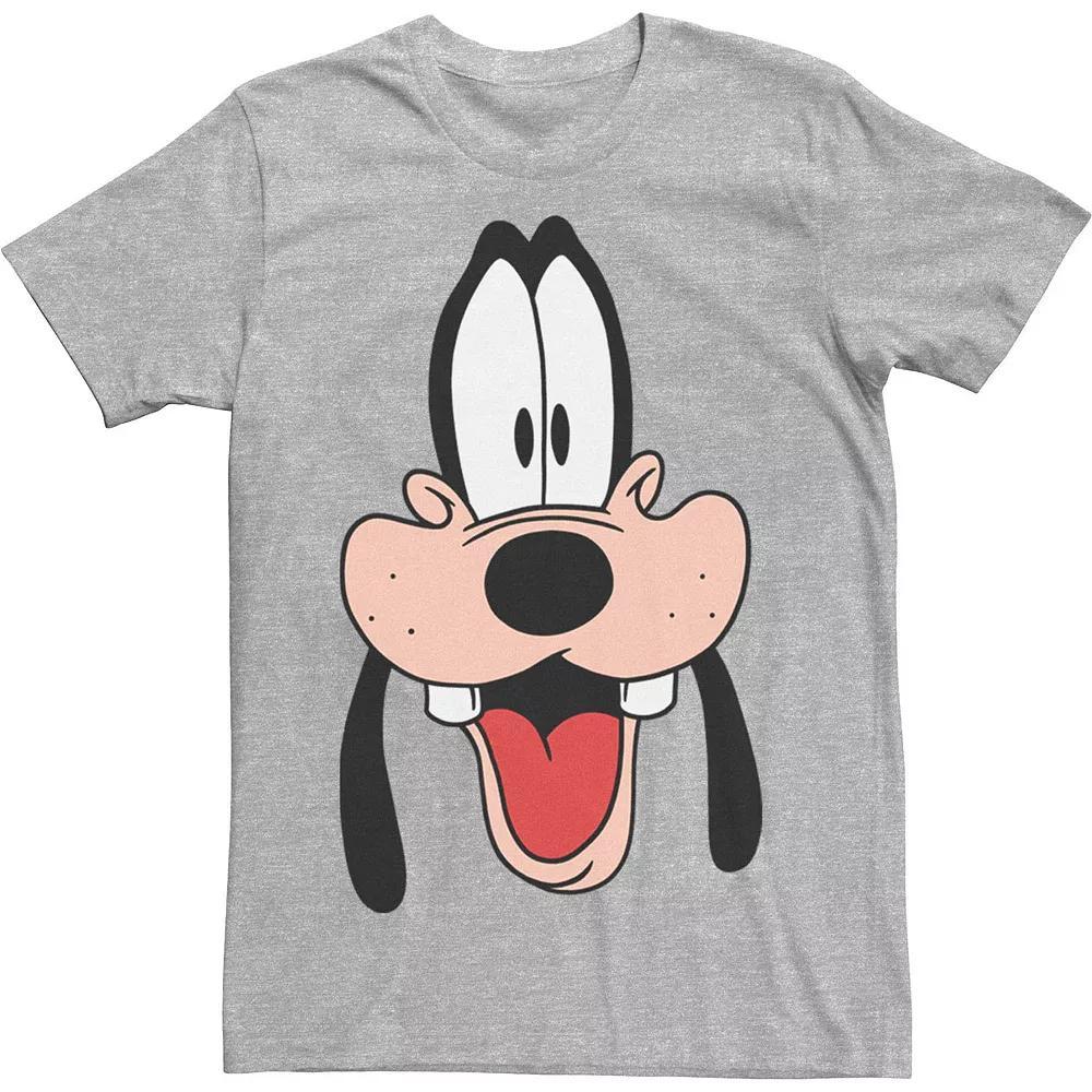 Disney's A Goofy Movie Goofy Big Face Men's Tee, Size: XL, Athletic Grey Product Image