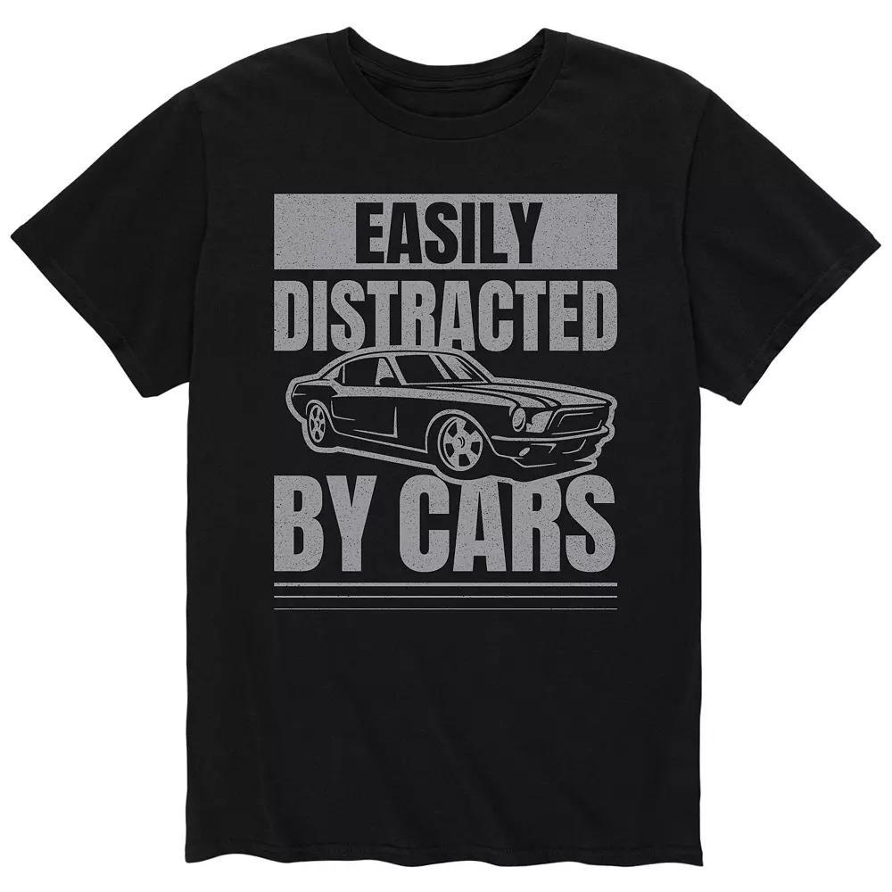 Men's Easily Distracted By Cars Tee, Size: XXL, Red Product Image