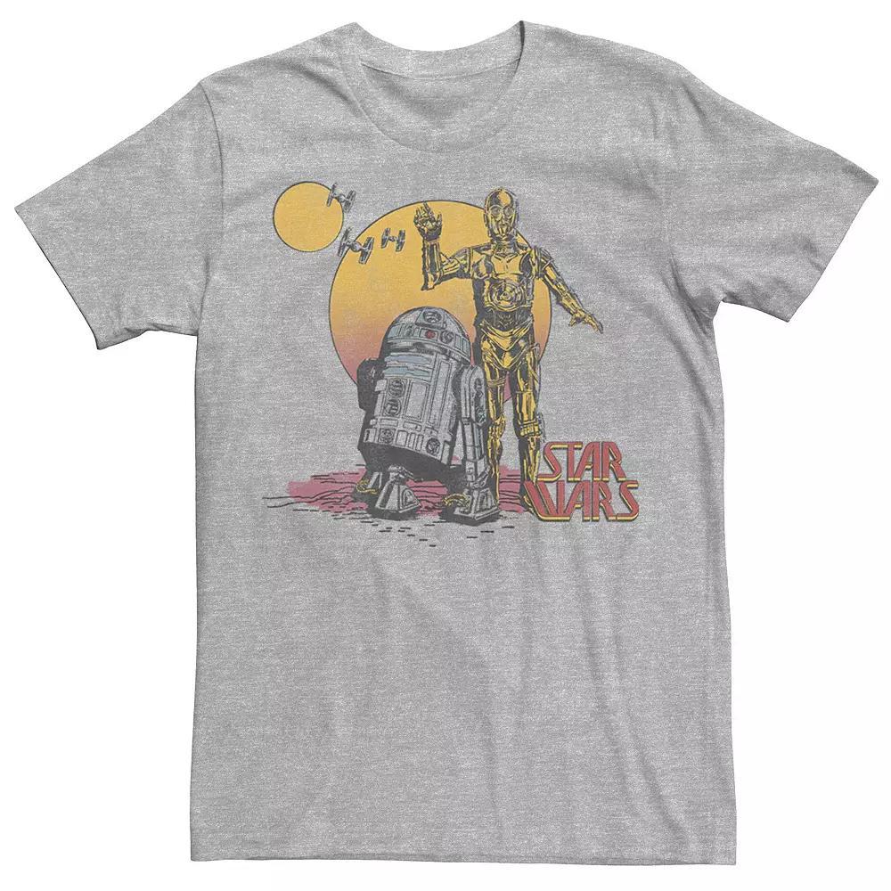 Men's Star Wars R2-D2 and C-3PO Portrait Graphic Tee, Size: XL, White Product Image