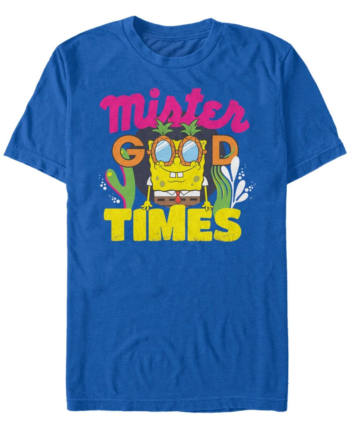 Men's Spongebob Mister Good Times Portrait Tee, Size: Medium, Royal Product Image