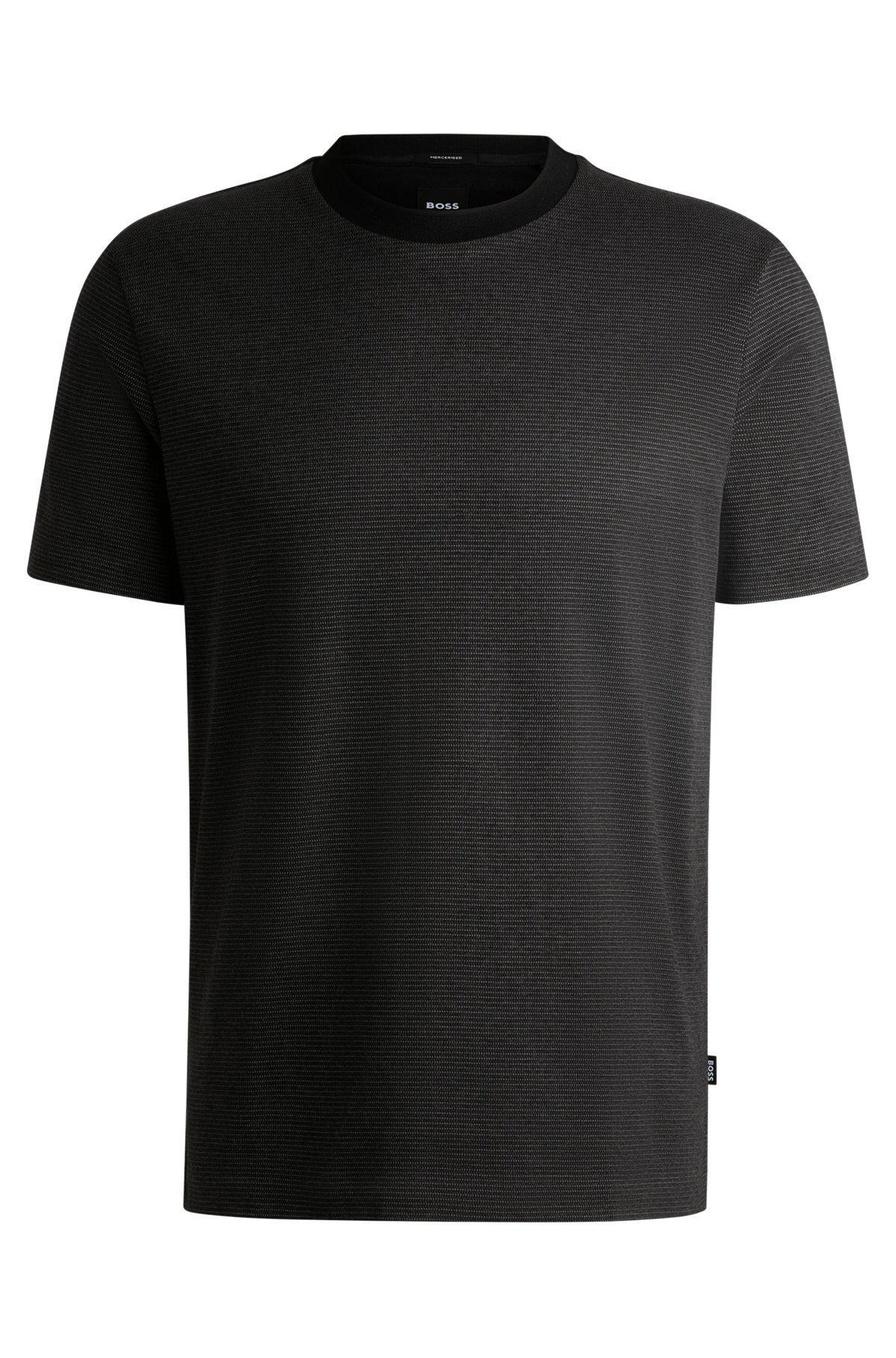 Mercerized-cotton T-shirt with micro pattern Product Image