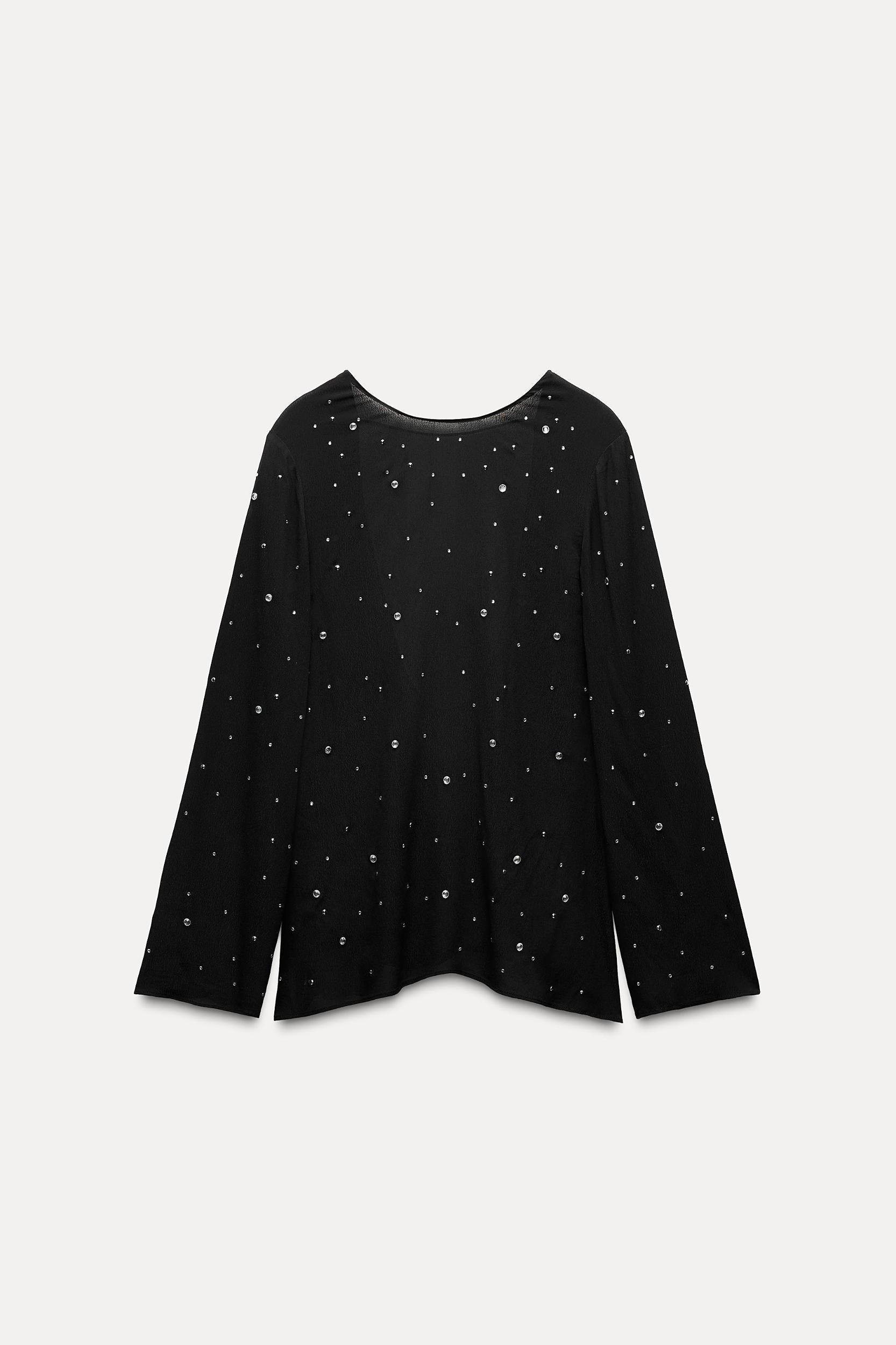 OPEN BACK RHINESTONE TOP ZW COLLECTION Product Image