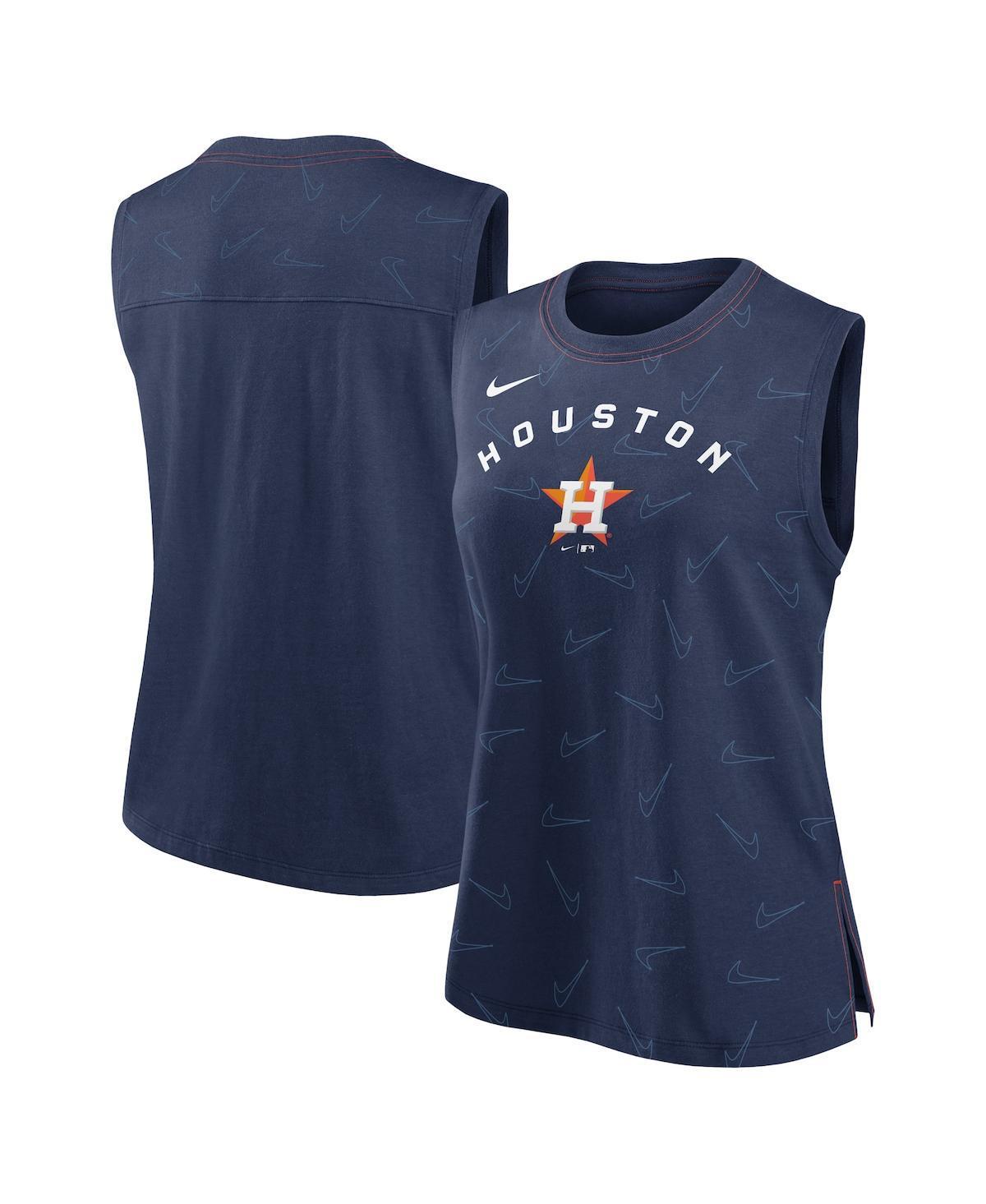 Women's Nike Navy Houston Astros Muscle Play Tank Top, Size: Large, Blue Product Image