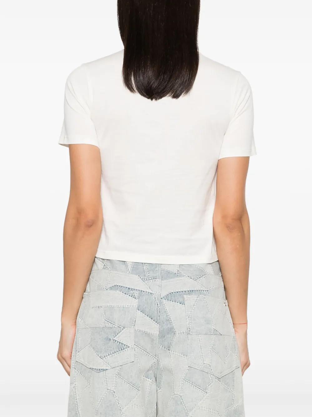 logo-embroidered cotton T-shirt Product Image