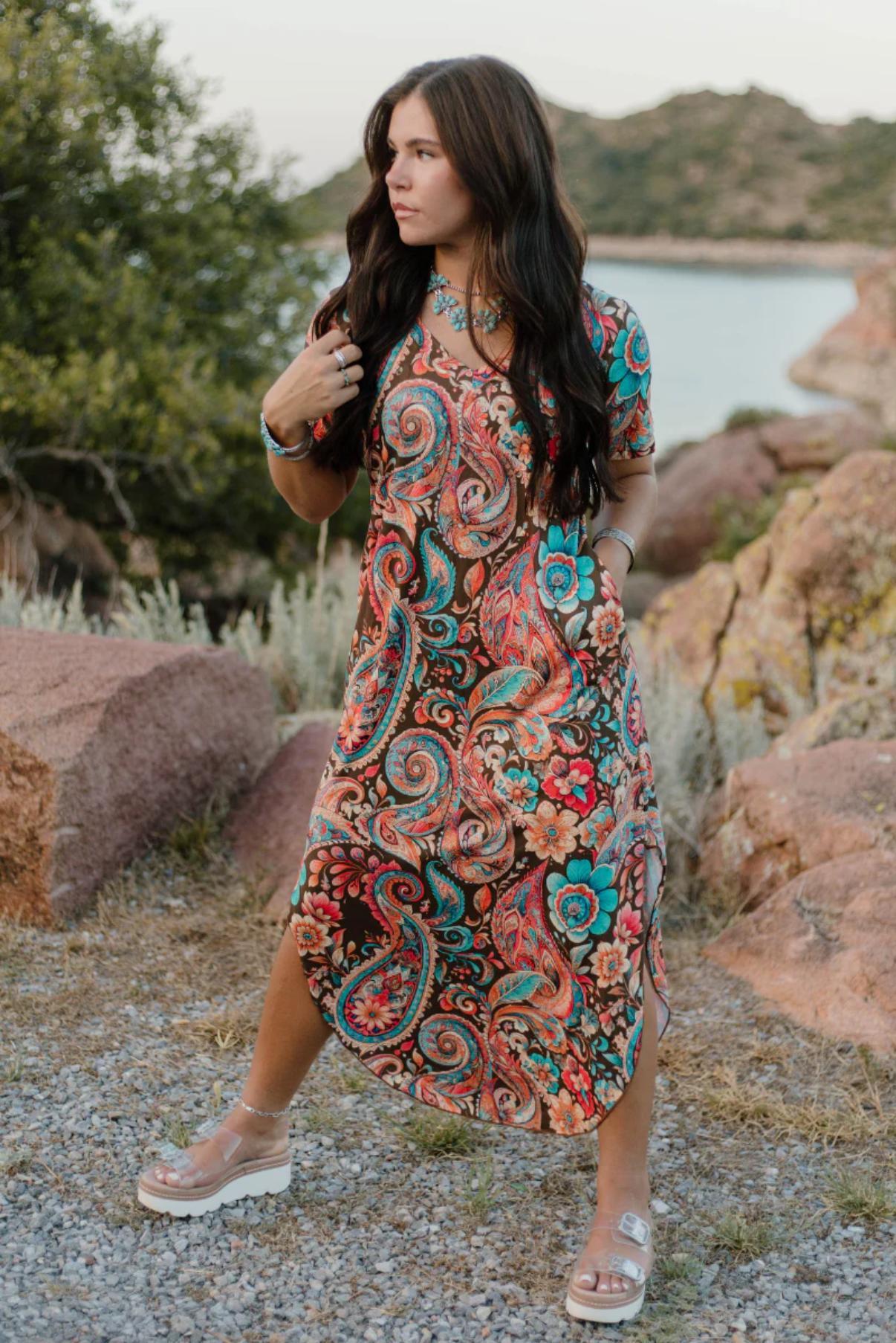 Sterling Kreek Paisley Of My Heart Maxi Dress Product Image