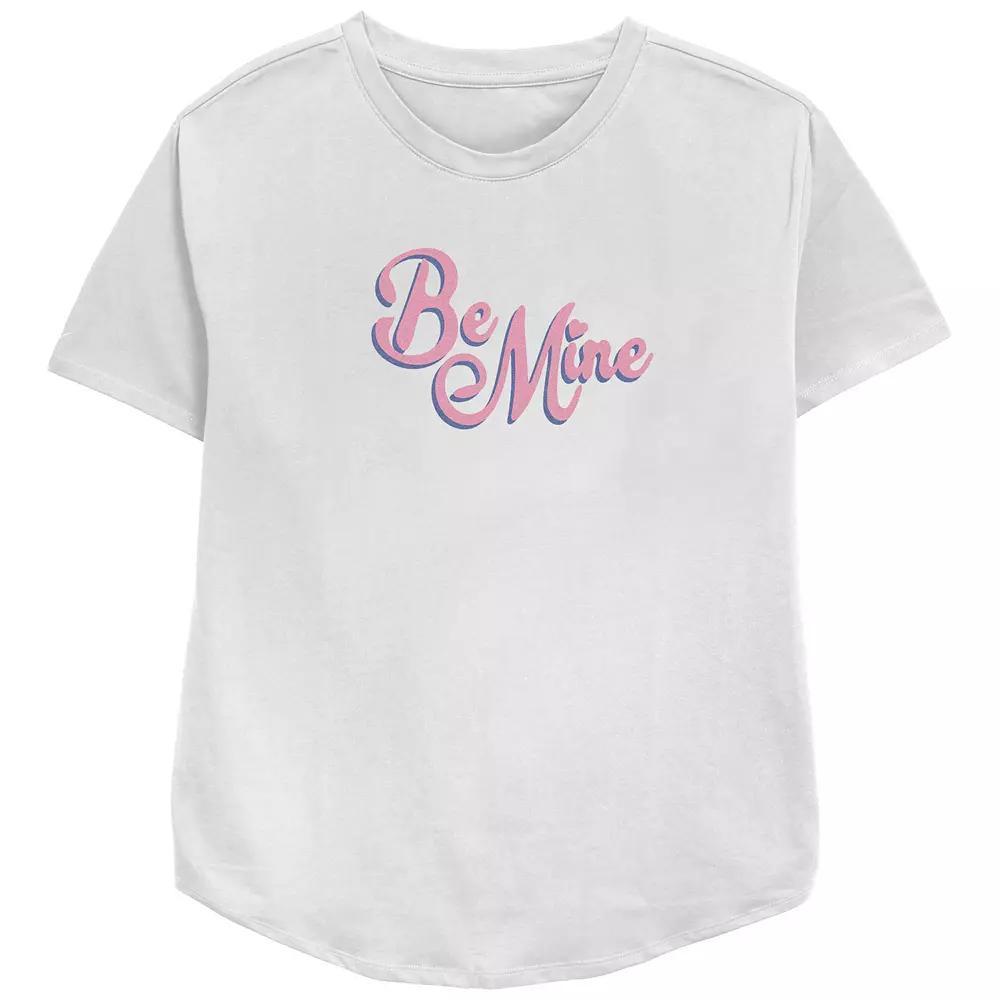 Women's Be Mine Relaxed Fit Graphic Tee, Girl's, Size: Small, Black Product Image