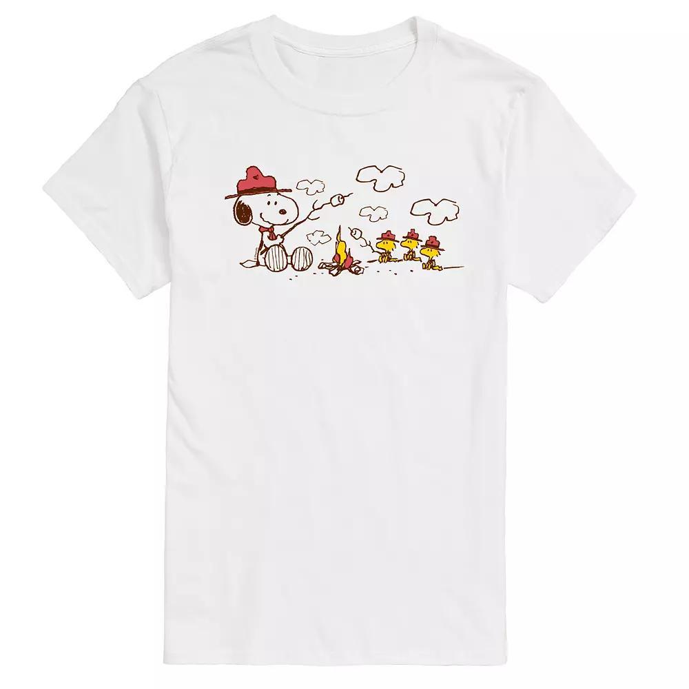 Big & Tall Peanuts Beagle Scouts Bonfire & Smores Graphic Tee, Mens Product Image