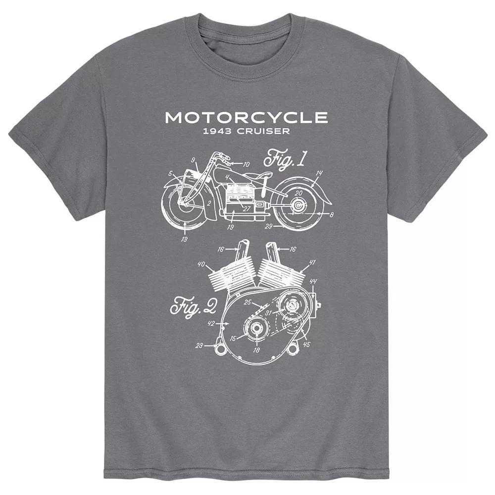 Mens Motorcycle Rendering Tee Product Image