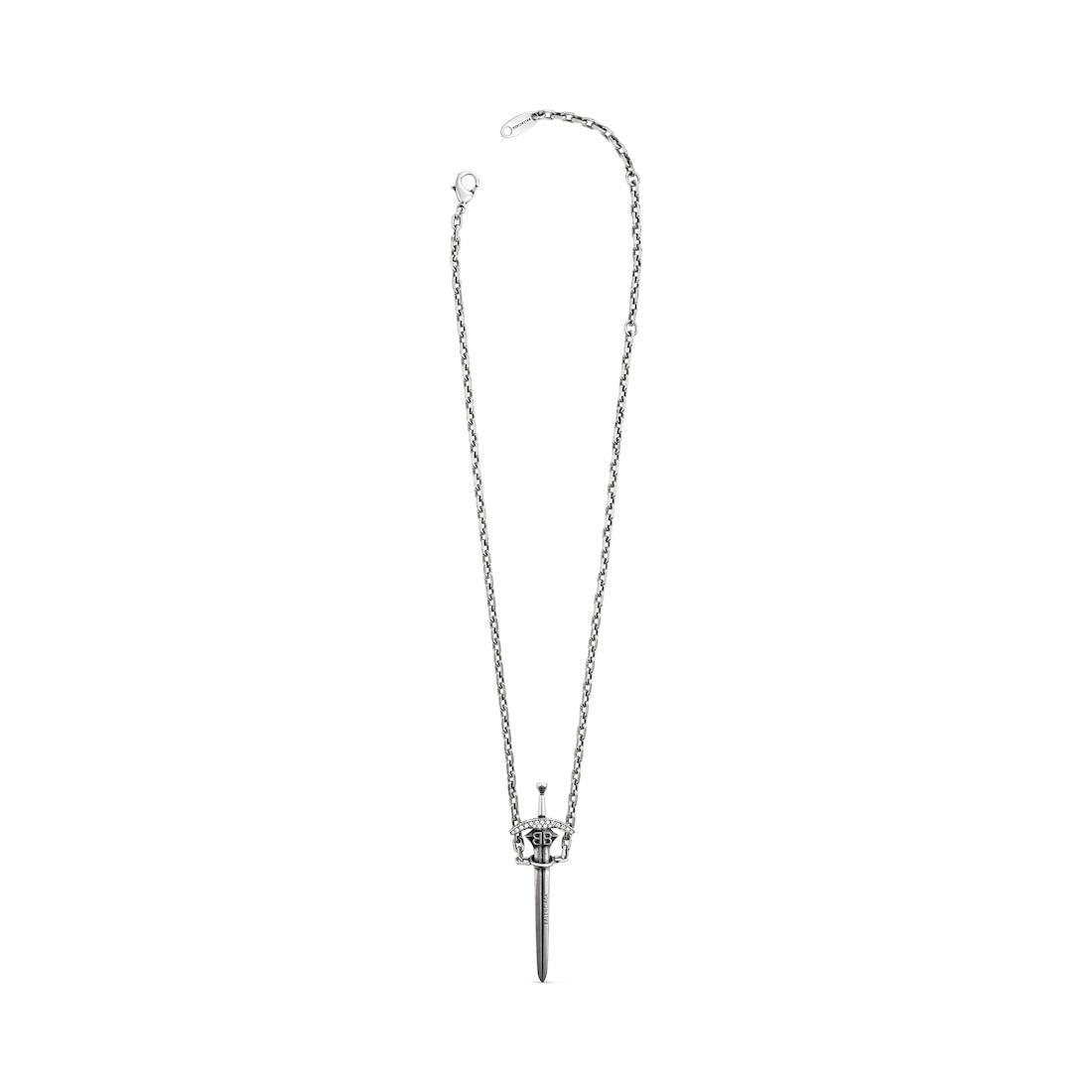 Goth Sword Necklace  in Antique Silver Product Image