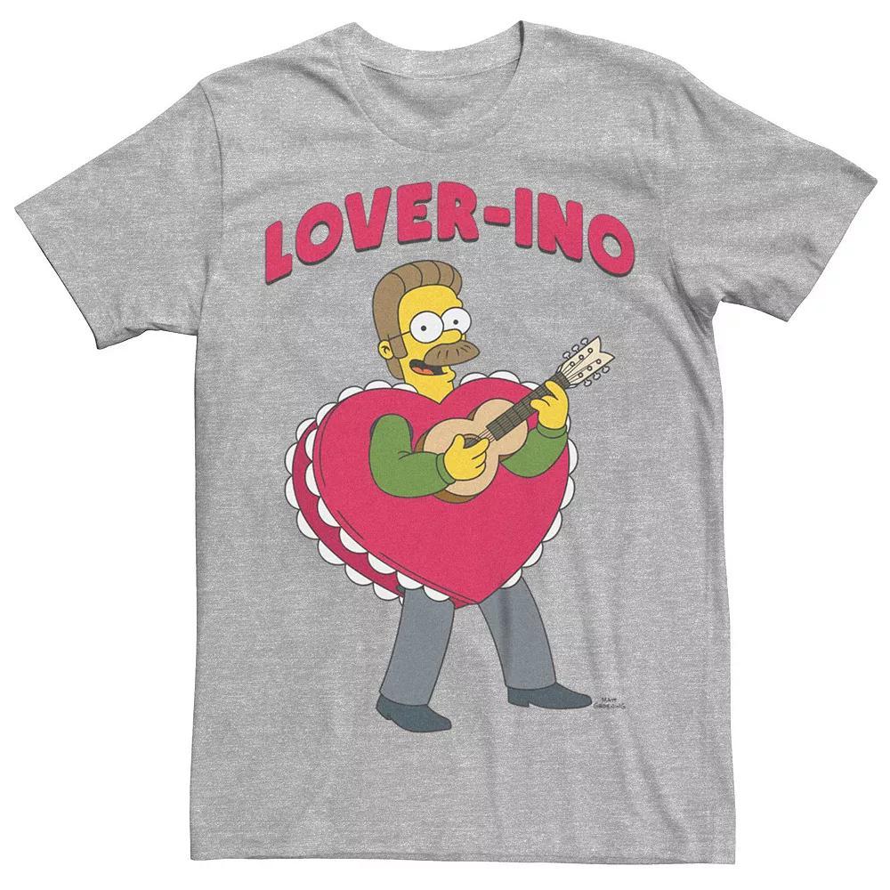 Big & Tall The Simpsons Flanders Lover Tee, Men's, Size: 3XL Tall, Athletic Grey Product Image