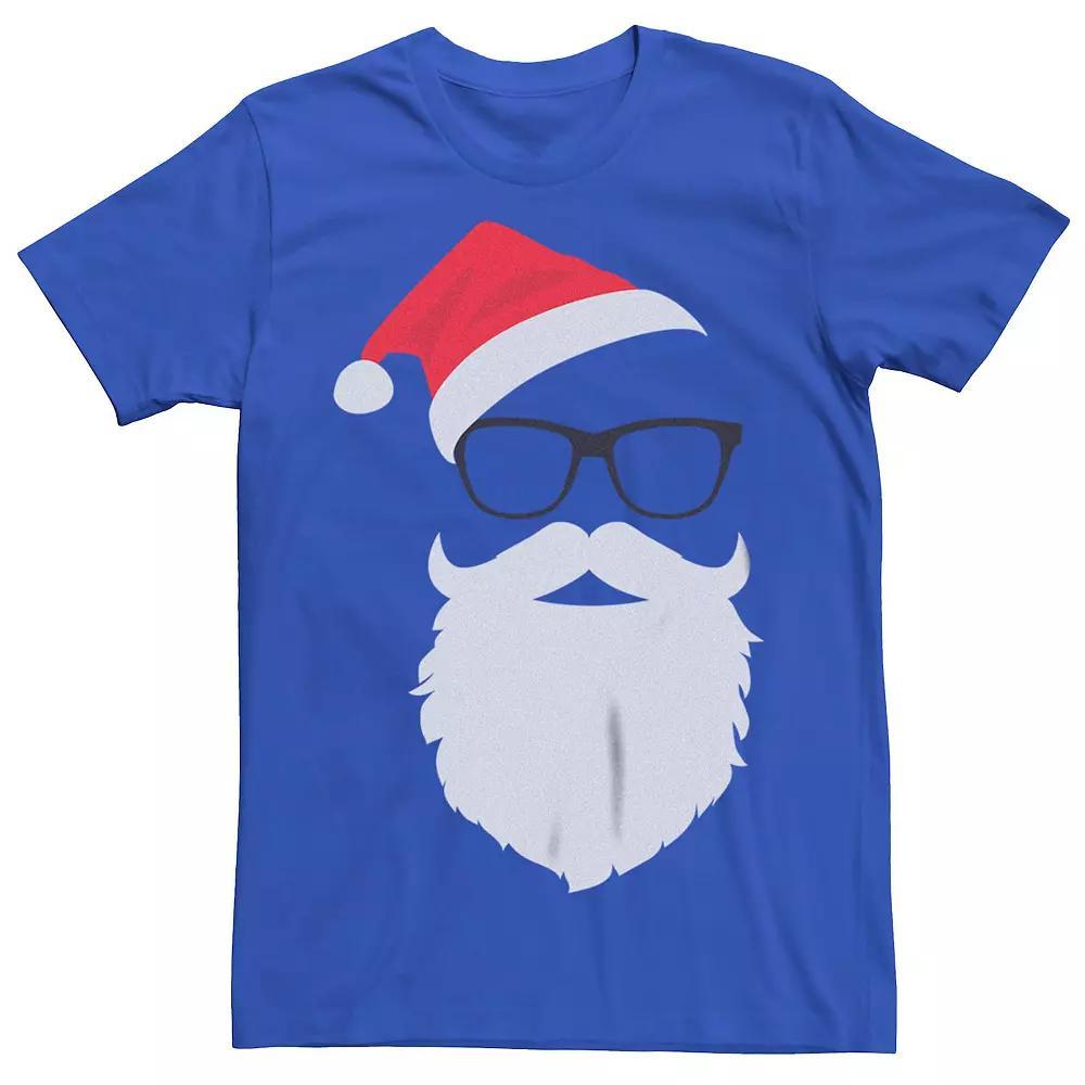 Men's Christmas Hipster Santa Graphic Tee, Size: XXL, Grey Heather Product Image