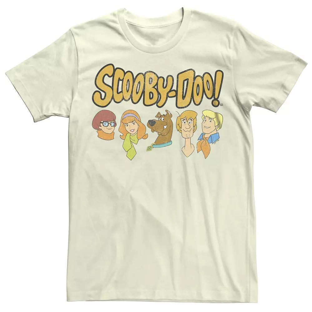 Men's Scooby-Doo Mystery Group Heads Graphic Tee, Size: Medium, Natural Product Image