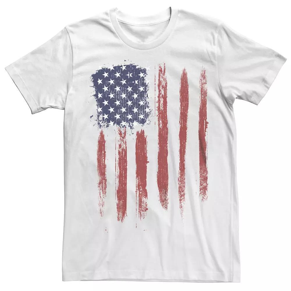 Men's USA Flag Grunge Graphic Tee, Size: XS, White Product Image