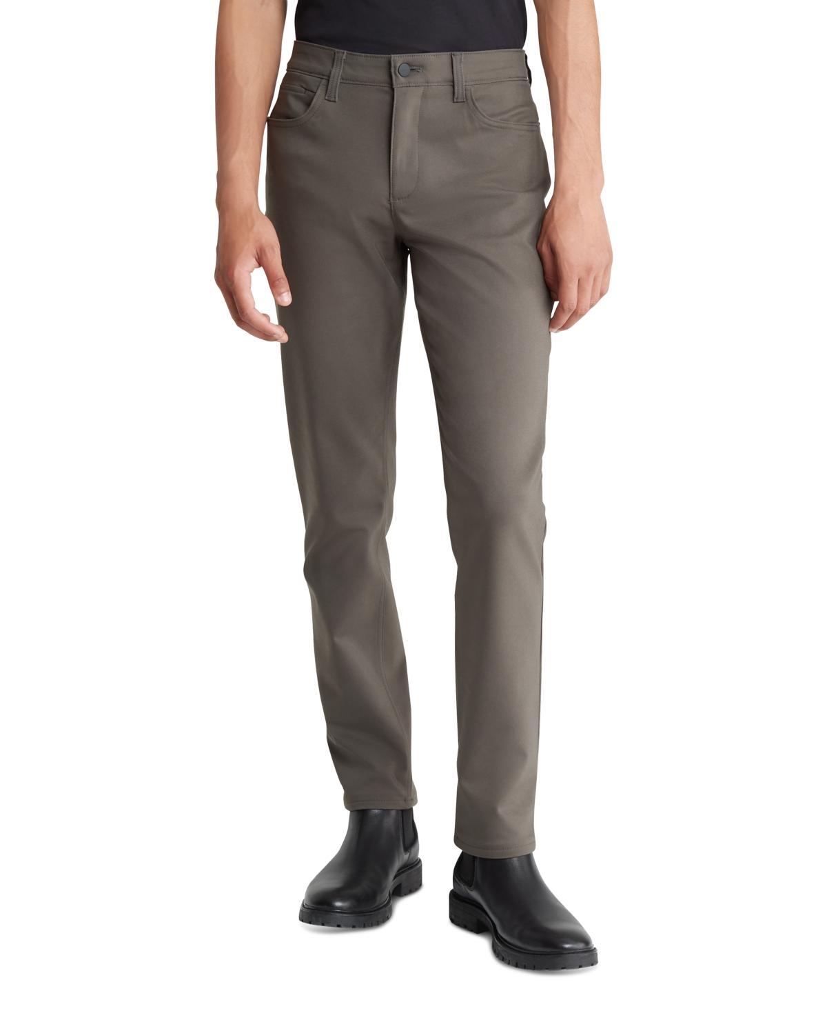 Calvin Klein Men's Slim Move 5-Pocket Pant - Grey - 31W x 32L Product Image