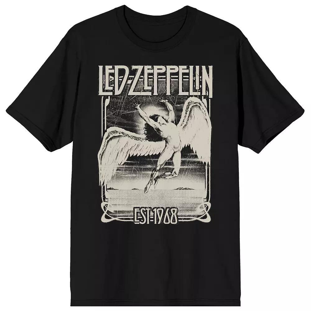 Men's Led Zeppelin Icarus Falling Graphic Tee, Size: Medium, Black Product Image