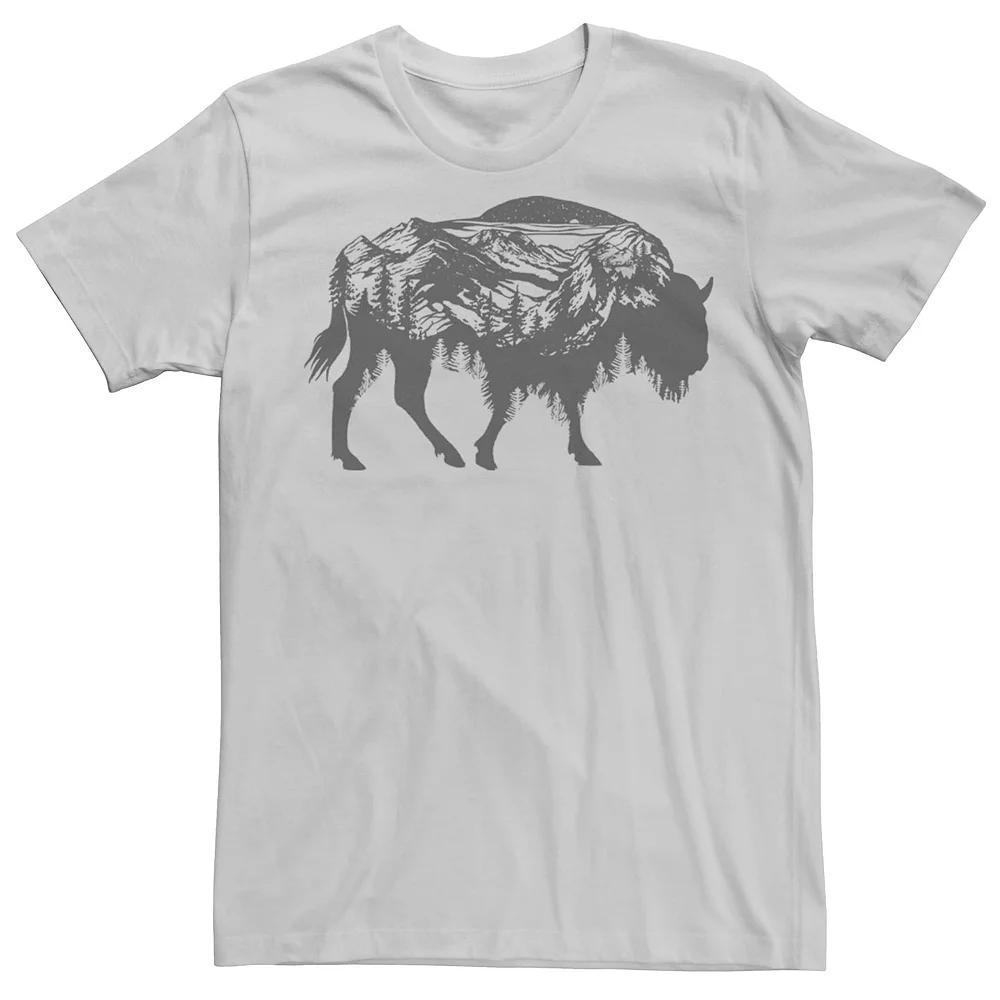 Men's Buffalo Adventure Fill Graphic Tee, Size: XL, Silver Product Image