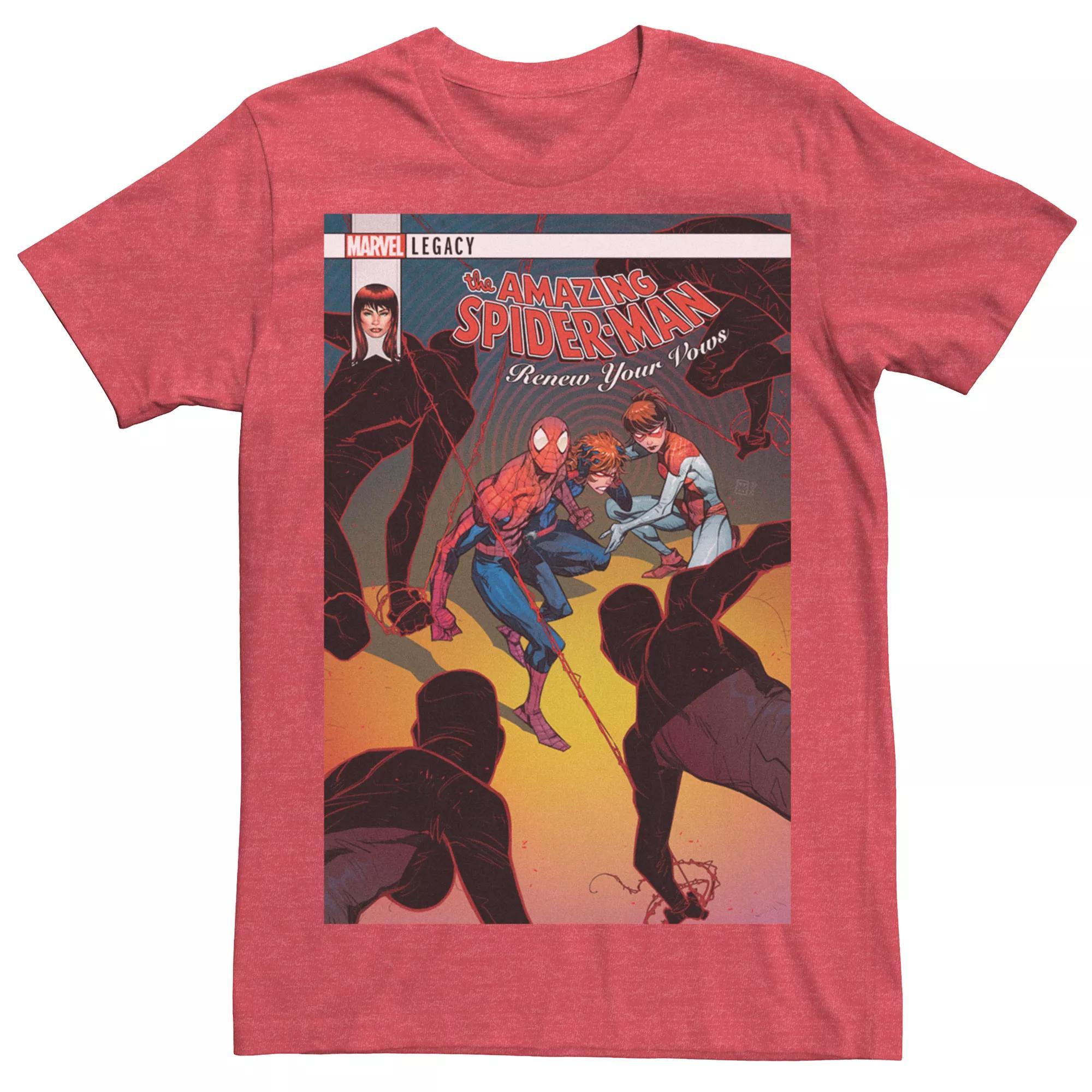 Men's Marvel Retro Spider-Man Tee, Size: XXL, Red Grey Product Image
