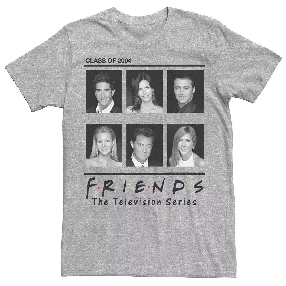 Men's Friends Group Shot Class Of 2004 Panels Tee, Size: Medium, Athletic Grey Product Image