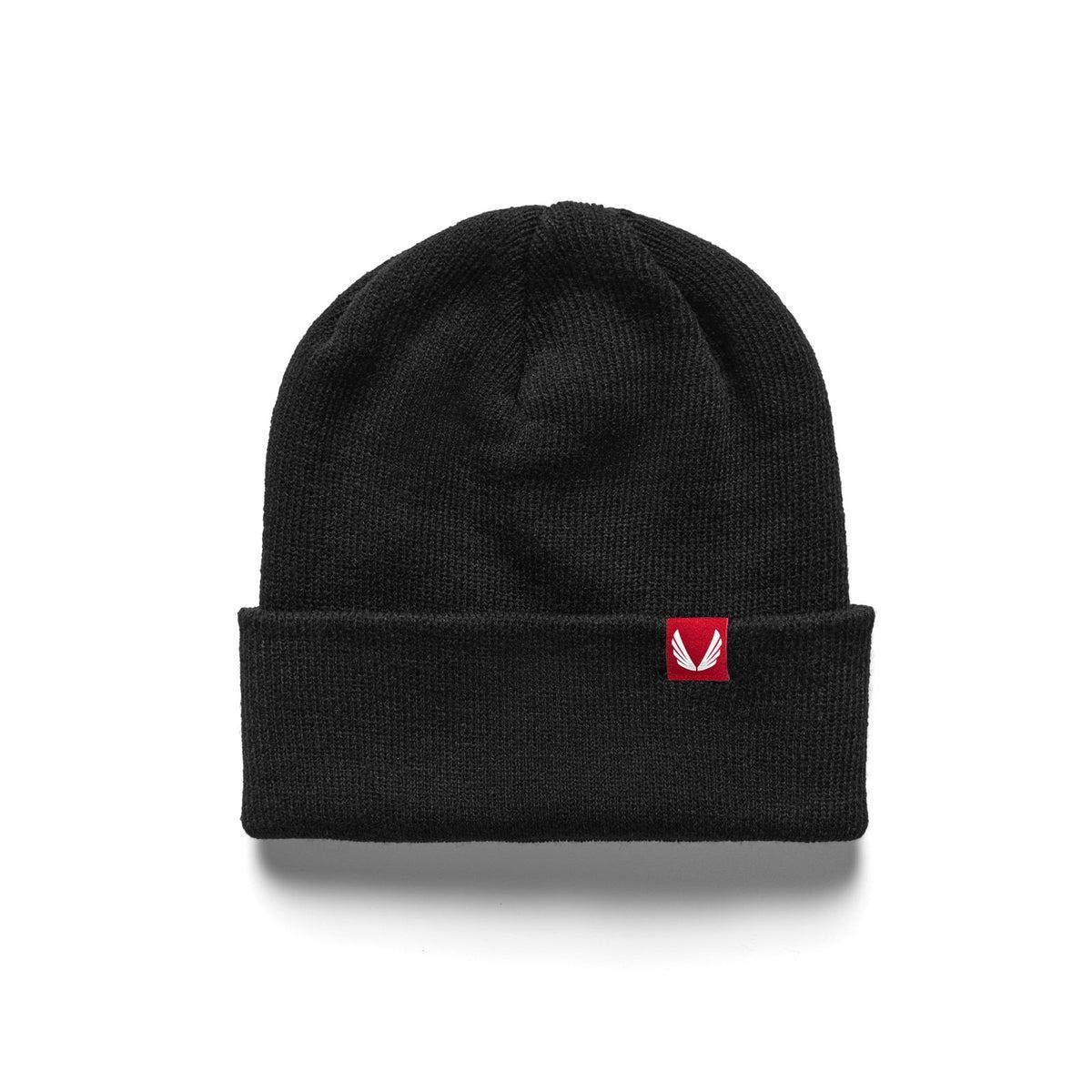 Essential Beanie - Black/Red Product Image