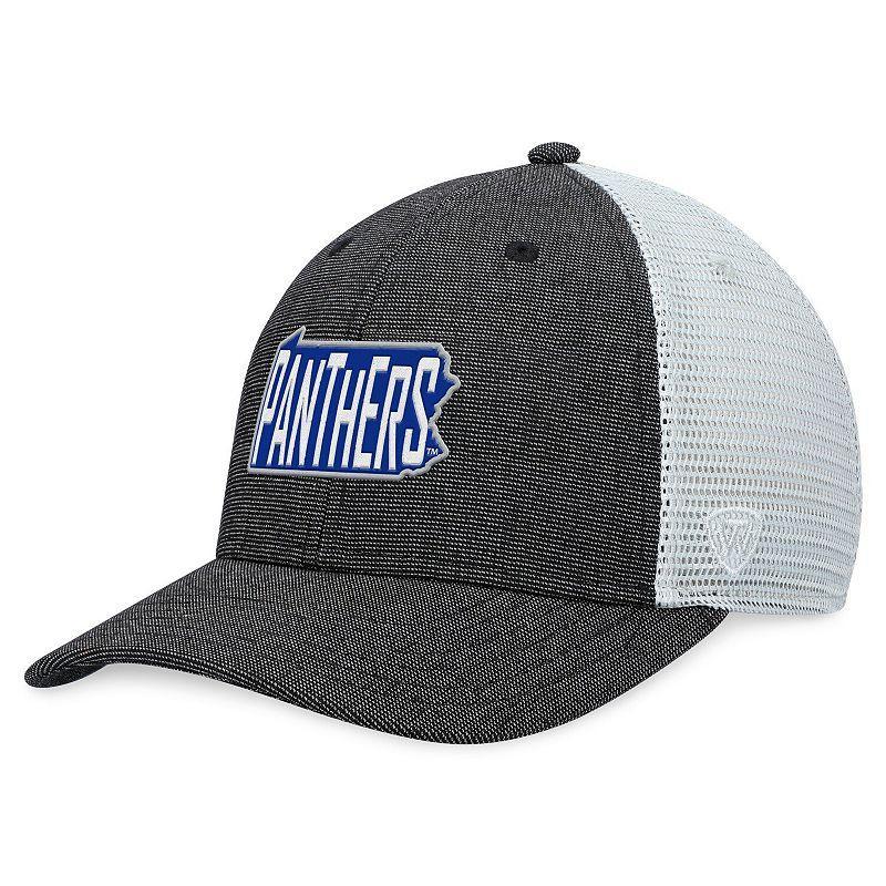 Men's Top of the World Charcoal/White Pitt Panthers Townhall Trucker Snapback Hat Product Image