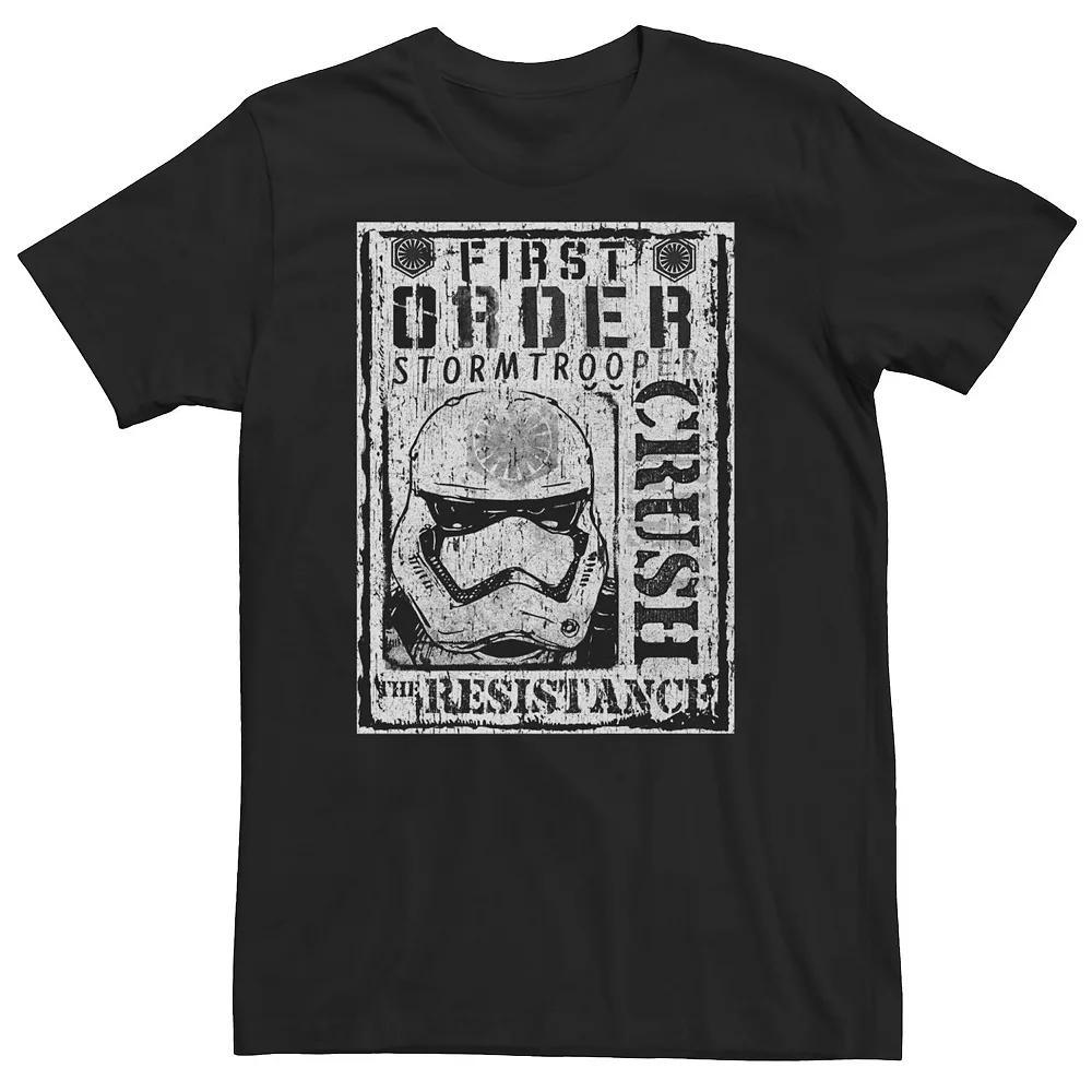 Big & Tall Star Wars Stormtrooper Crush Poster Tee, Men's, Size: XXL Tall, Black Product Image