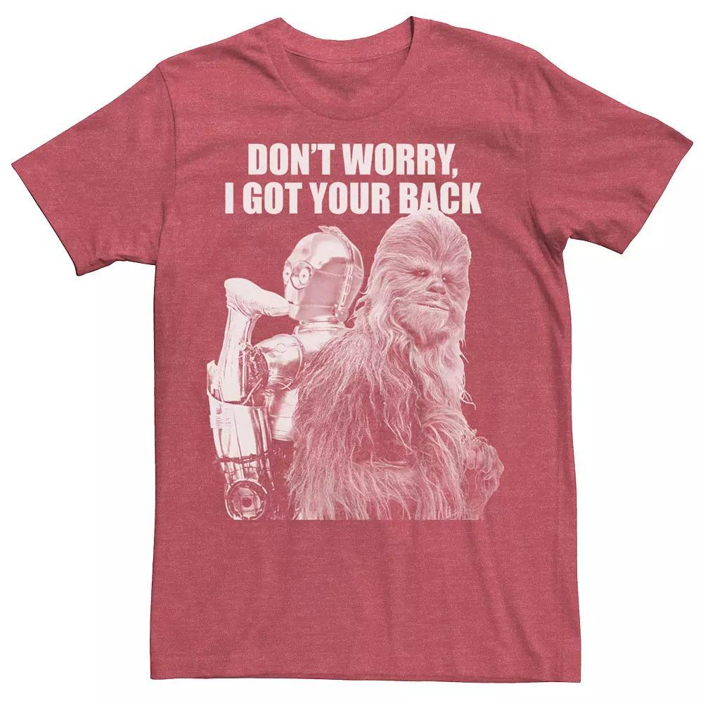 Mens Star Wars Chewies Got Your Back Tee Red Grey Product Image