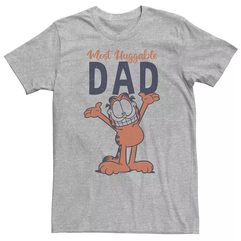 Big & Tall Garfield Father's Day Most Huggable Dad Tee, Men's, Size: 3XL Tall, Athletic Grey Product Image