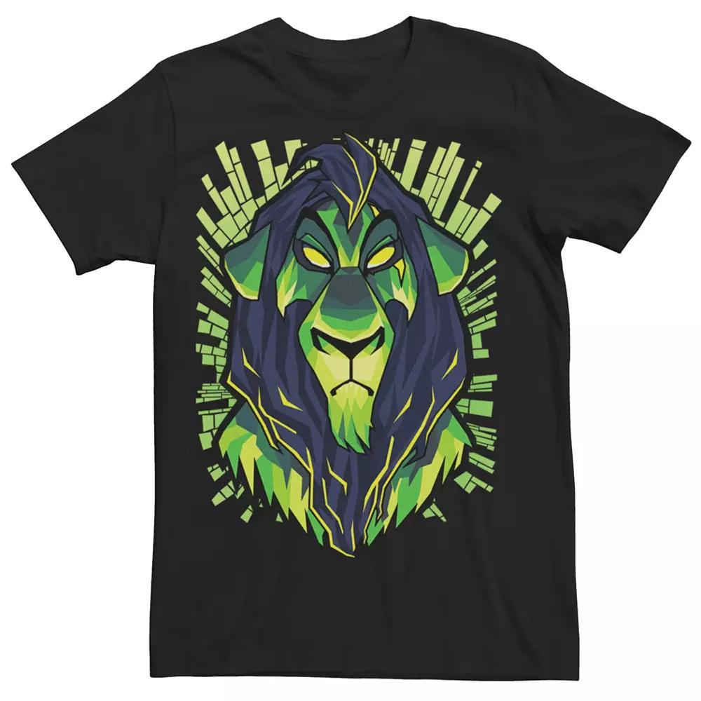 Men's Disney's The Lion King Scar Green Geometric Tee, Size: Large, Black Product Image