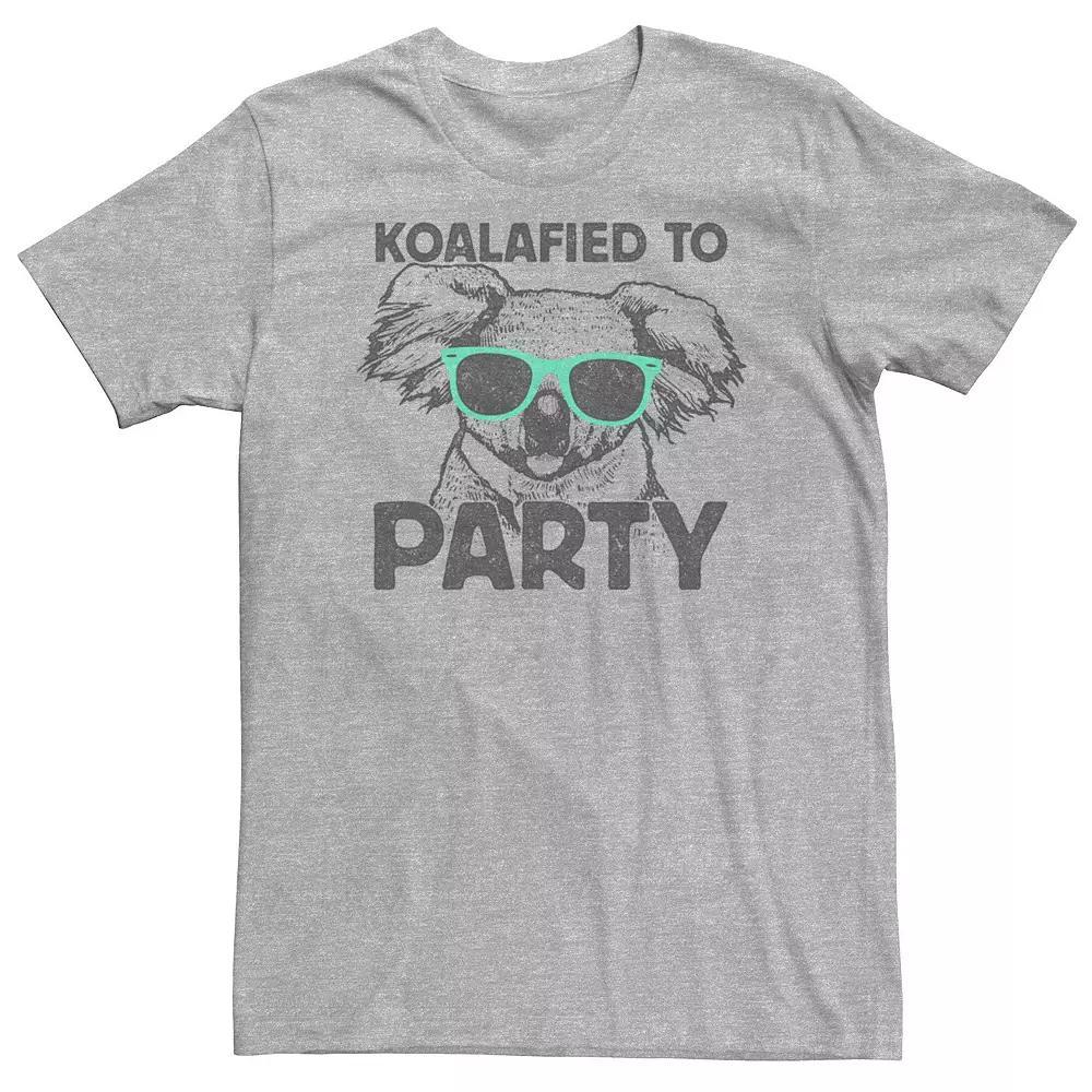 Men's Koalafied To Party Koala Sunglasses Portrait Tee, Size: Large, Athletic Grey Product Image