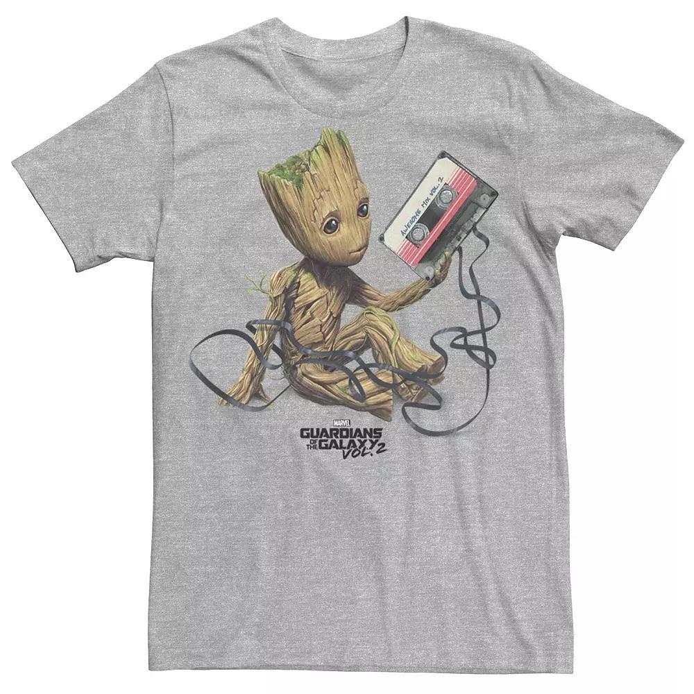 Mens Marvel Guardians of The Galaxy Groot Tape Tee Athletic Grey Product Image
