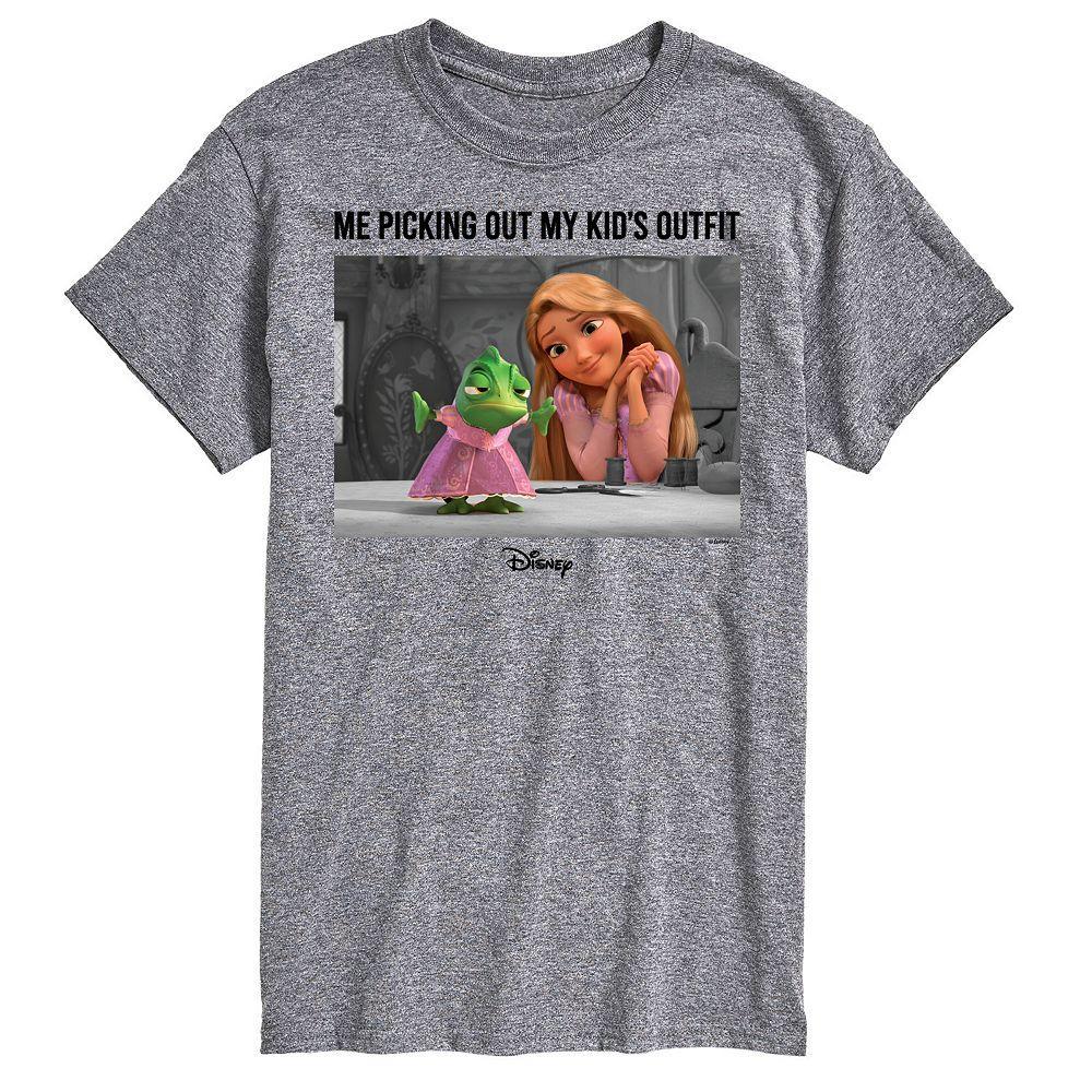 Disney Princess Big & Tall Picking Out Kids Outfit Graphic Tee, Men's, Size: 4XB, Gray Product Image