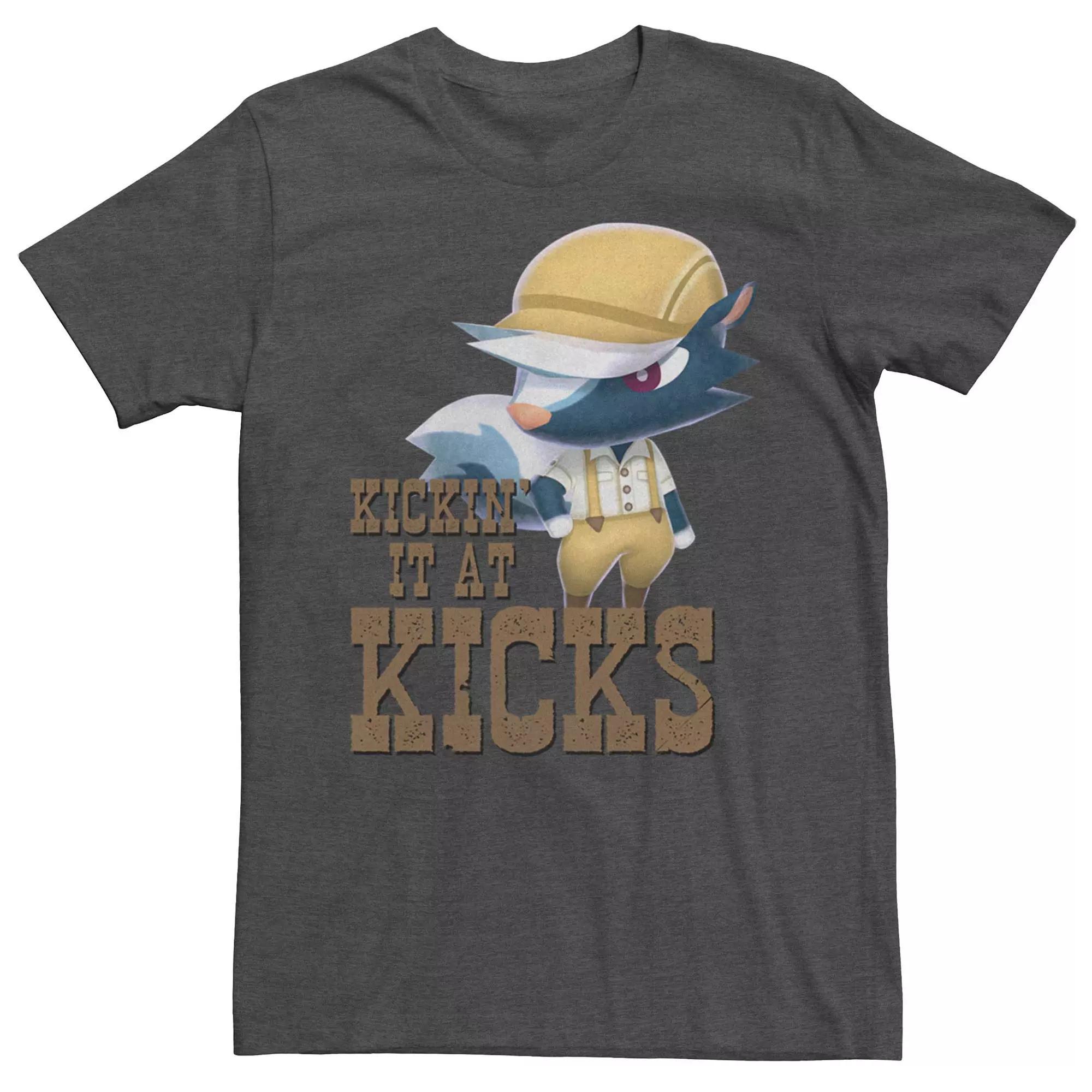 Men's Nintendo Animal Crossing Kickin' It At Kicks Tee, Size: Large, Grey Heather Product Image