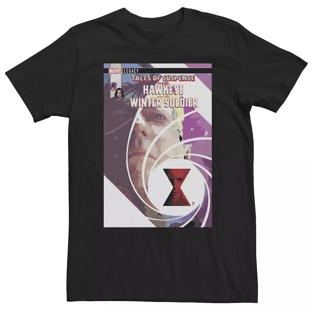 Big & Tall Marvel Tales Of Suspense Hawkeye The Winter Soldier Tee, Men's, Size: 5XL, Black Product Image