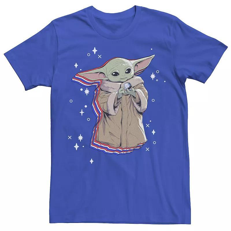 Men's Star Wars: The Mandalorian Grogu In Stars Tee, Size: Large, Royal Product Image