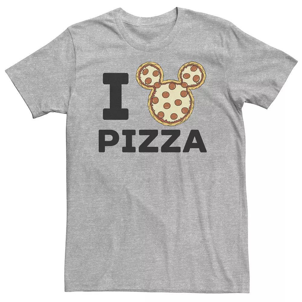 Big & Tall Disney Mickey & Friends Mickey Pizza Tee, Men's, Size: 3XL Tall, Athletic Grey Product Image