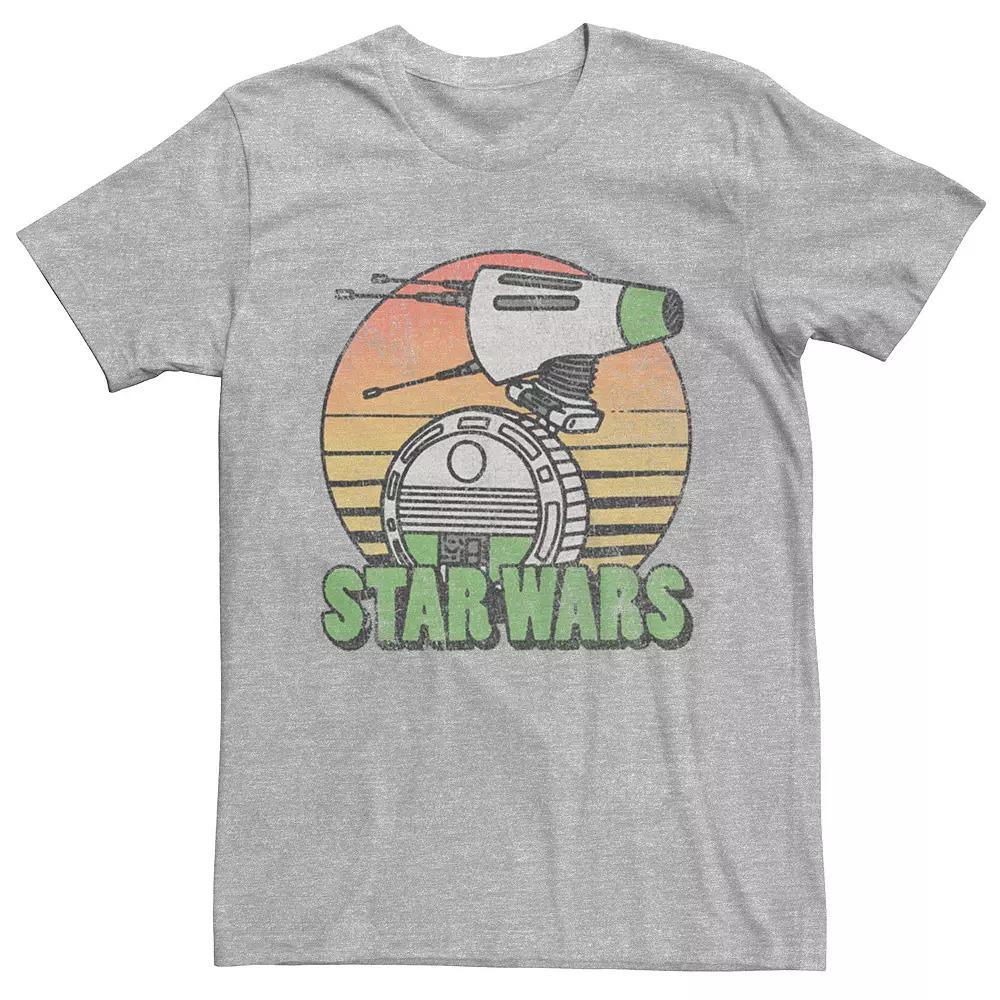 Men's Star Wars The Rise of Skywalker Retro D-0 Sunset Tee, Size: 3XL, Athletic Grey Product Image