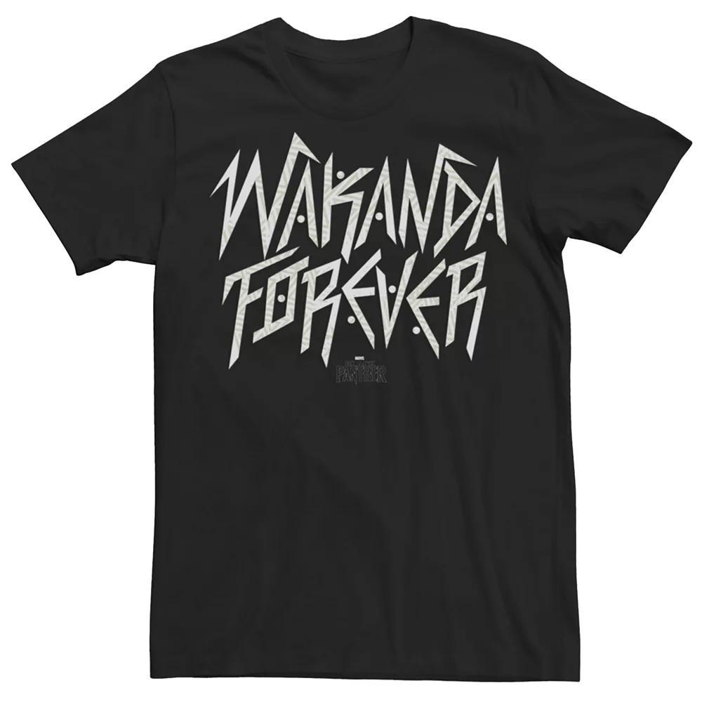 Men's Black Panther Movie Wakanda Simple Forever Tee, Size: Large Product Image
