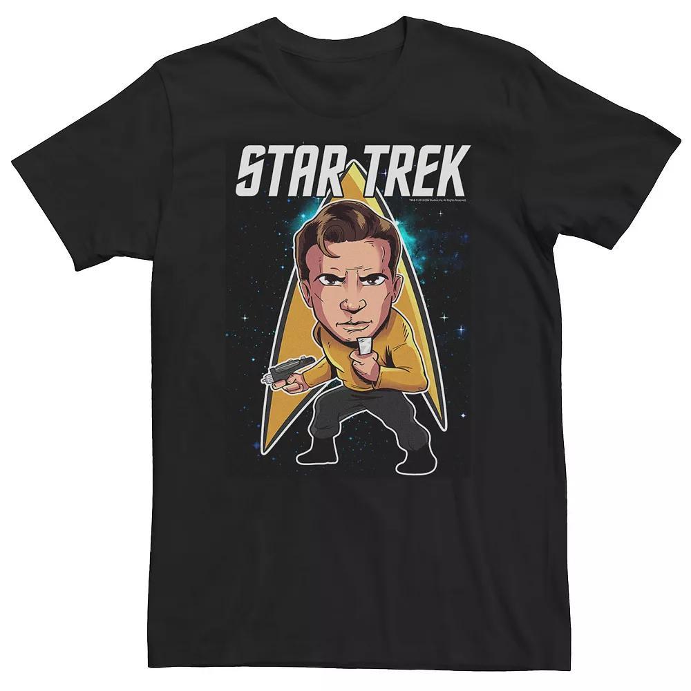 Big & Tall Star Trek Original Series Captain Kirk Chibi Tee, Men's, Size: 4XL, Black Product Image