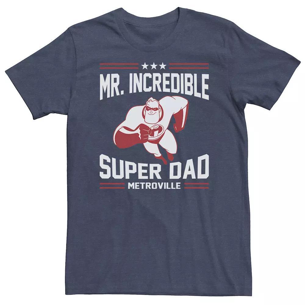 Big & Tall Disney / Pixar Incredibles Super Dad Tee, Men's, Size: 4XL, Navy Grey Product Image