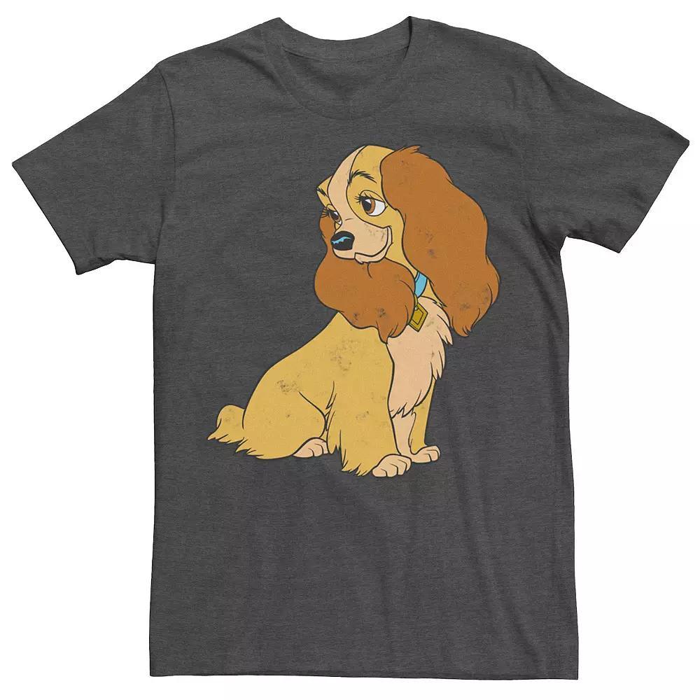 Disney's Lady And The Tramp Lady Simple Portrait Men's Tee, Size: XL, Grey Heather Product Image