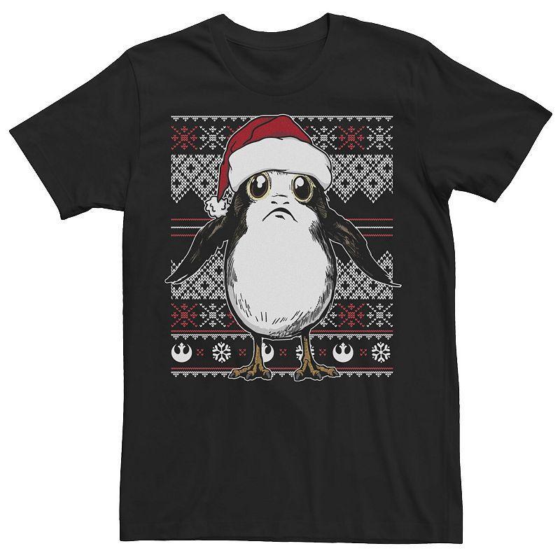 Men's Star Wars Porg Ugly Christmas Sweater Tee, Size: XL, Black Product Image