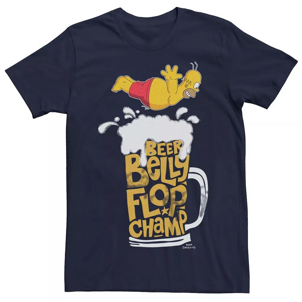 Men's The Simpsons Homer Beer Belly Champ Graphic Tee, Size: XS, Blue Product Image